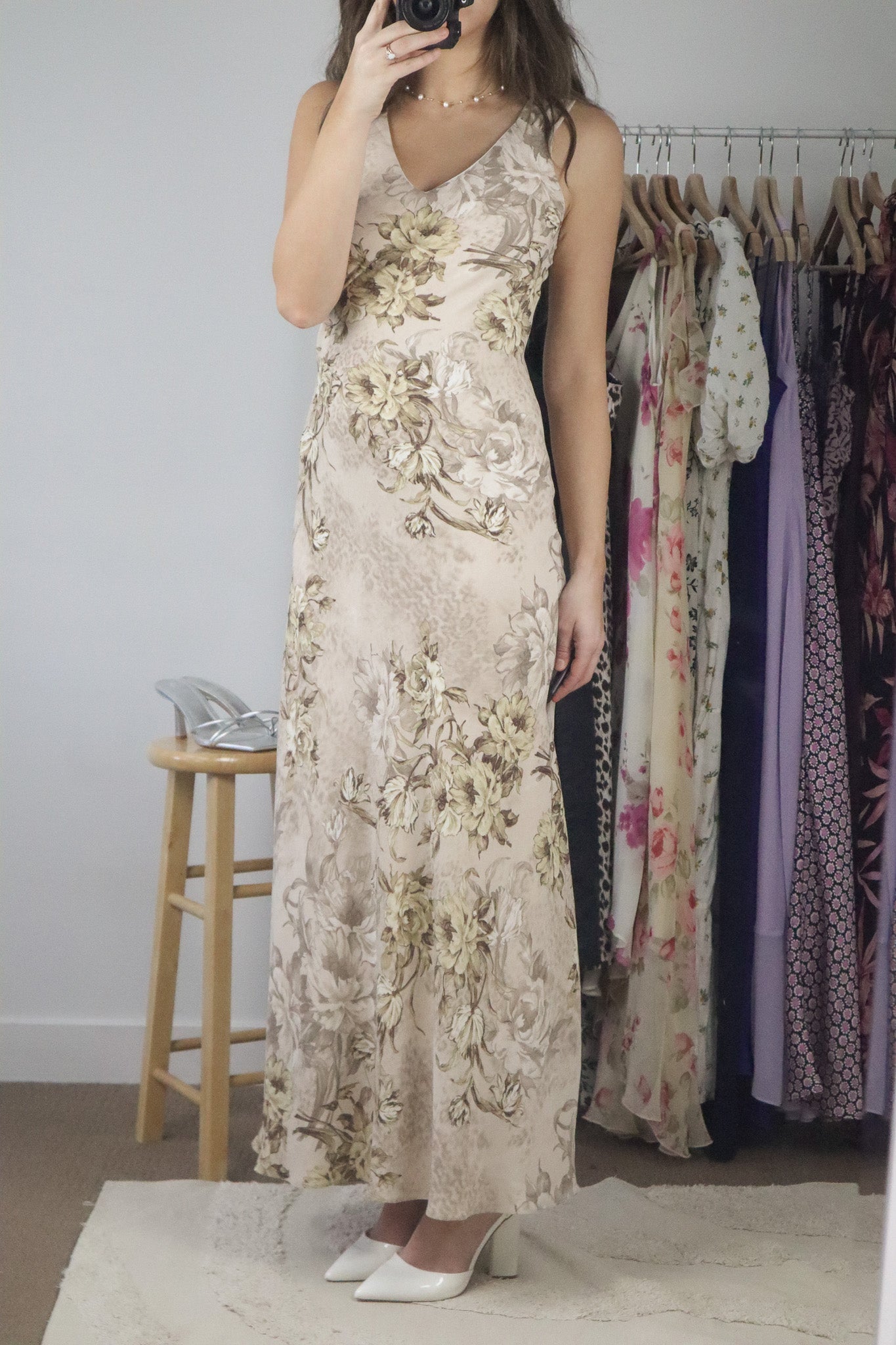 Made in Canada x Vintage x Floral Maxi Dress (XXS/XS)