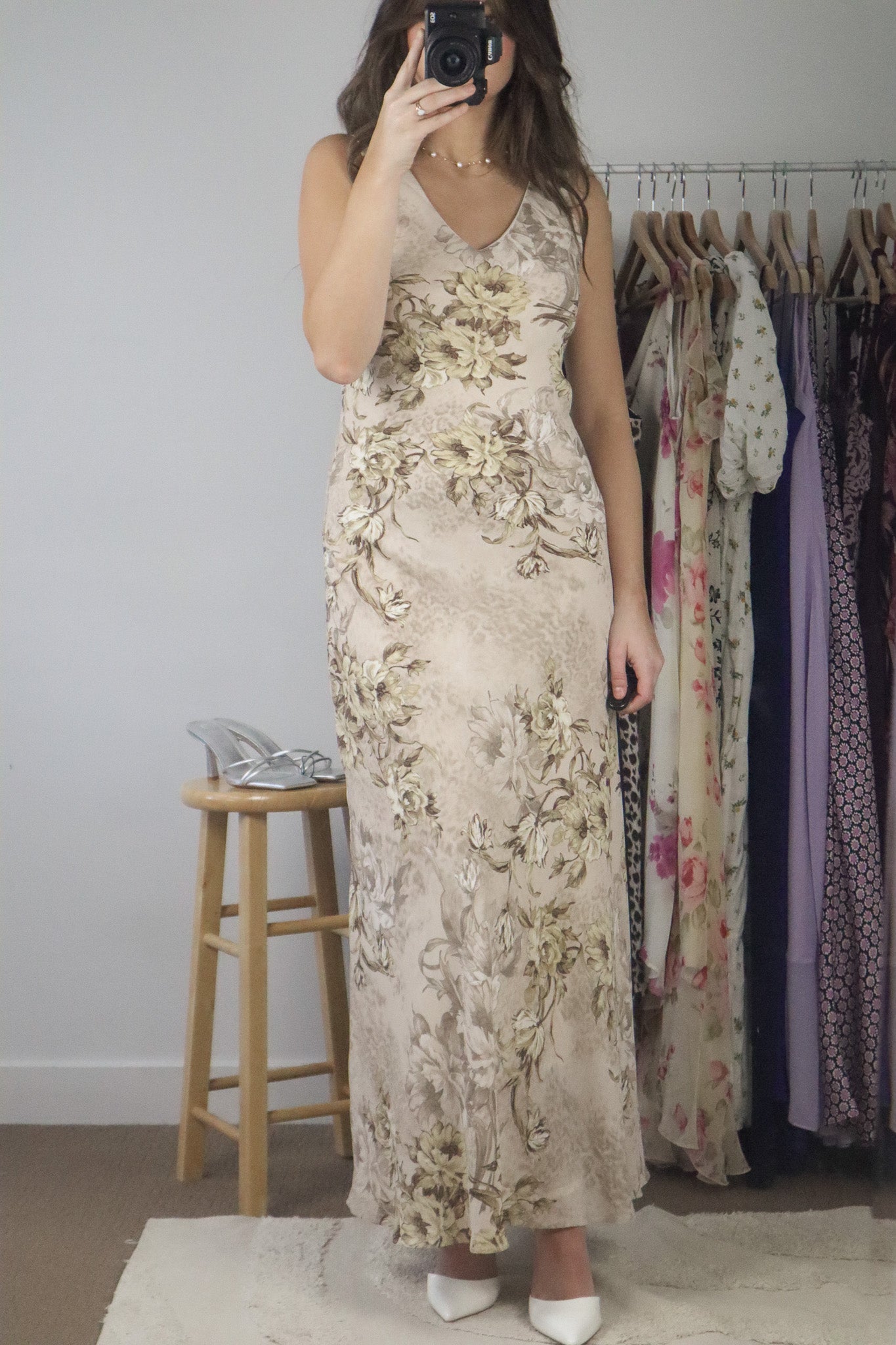 Made in Canada x Vintage x Floral Maxi Dress (XXS/XS)