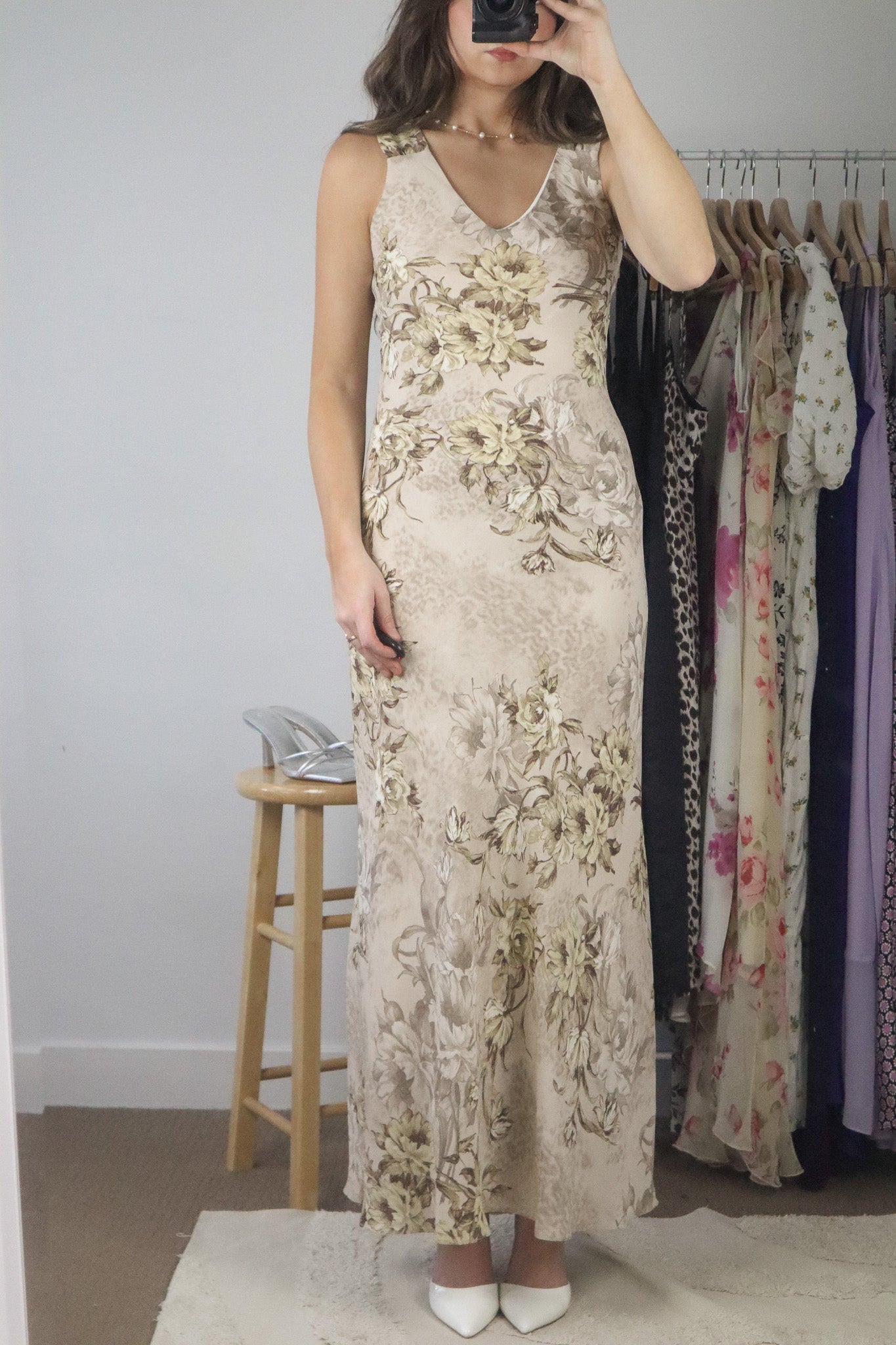 Made in Canada x Vintage x Floral Maxi Dress (XXS/XS)