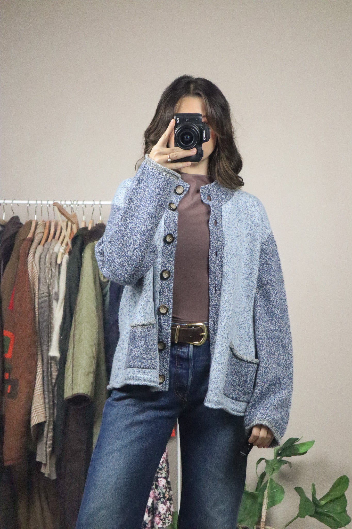 Vintage x Colour Blocking Cardigan (M)