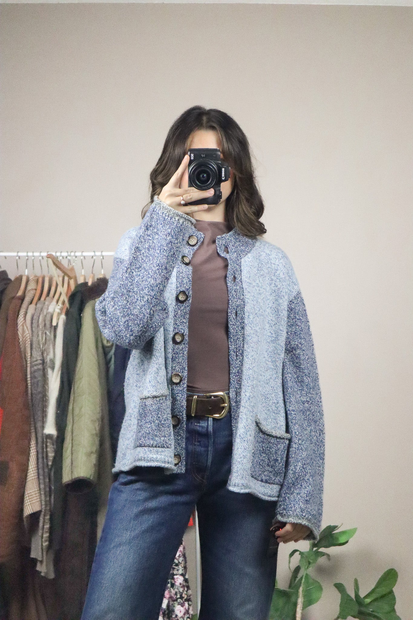 Vintage x Colour Blocking Cardigan (M)