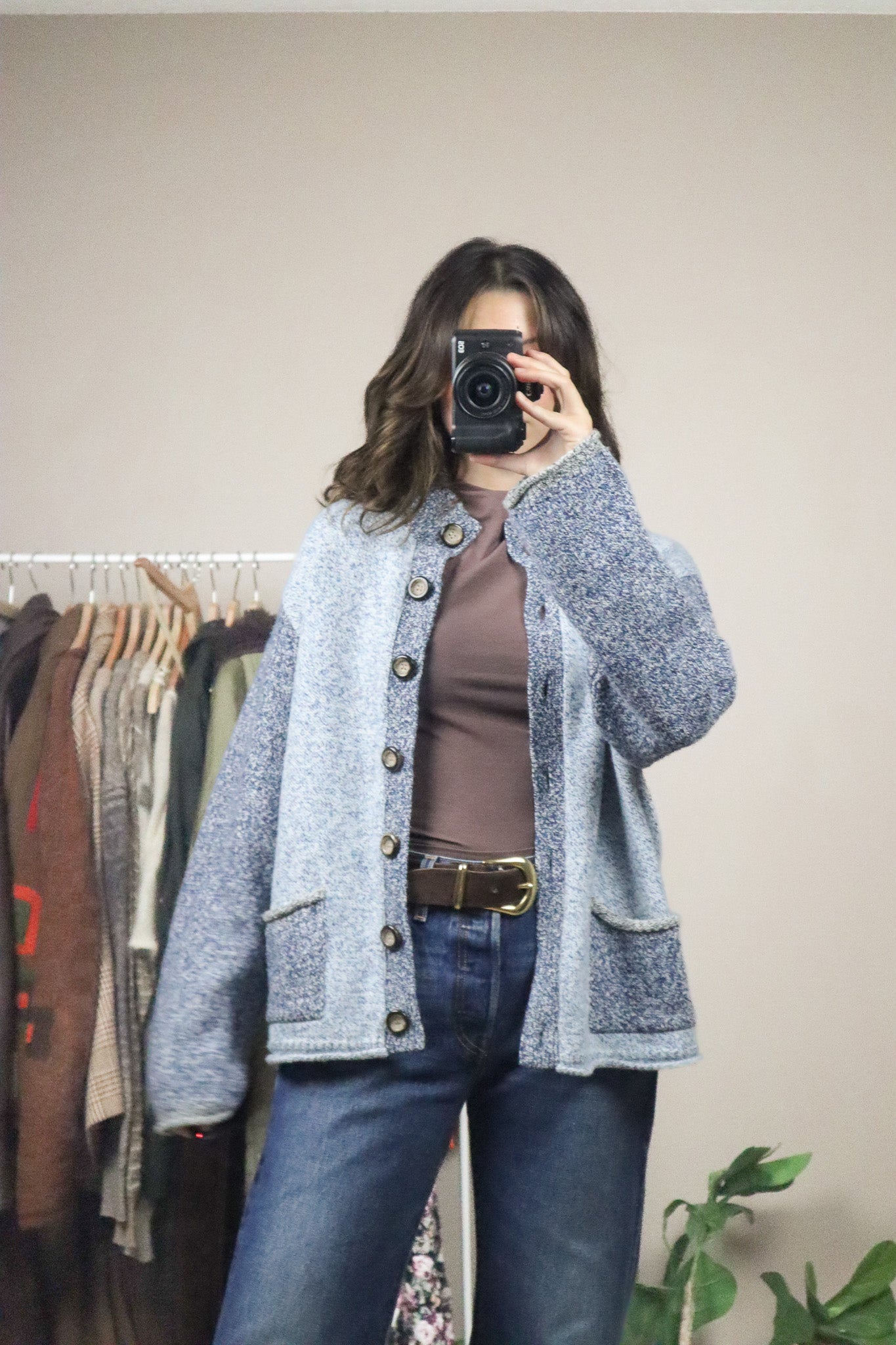 Vintage x Colour Blocking Cardigan (M)