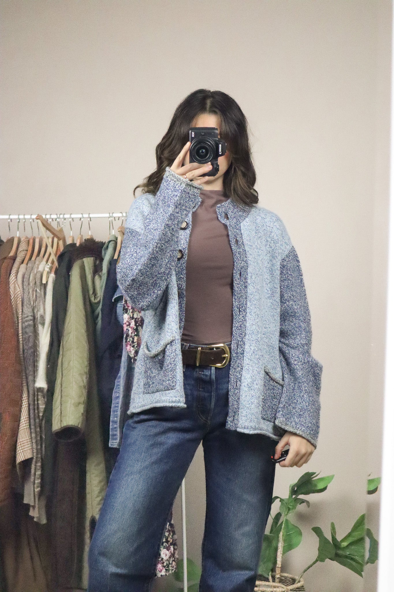 Vintage x Colour Blocking Cardigan (M)