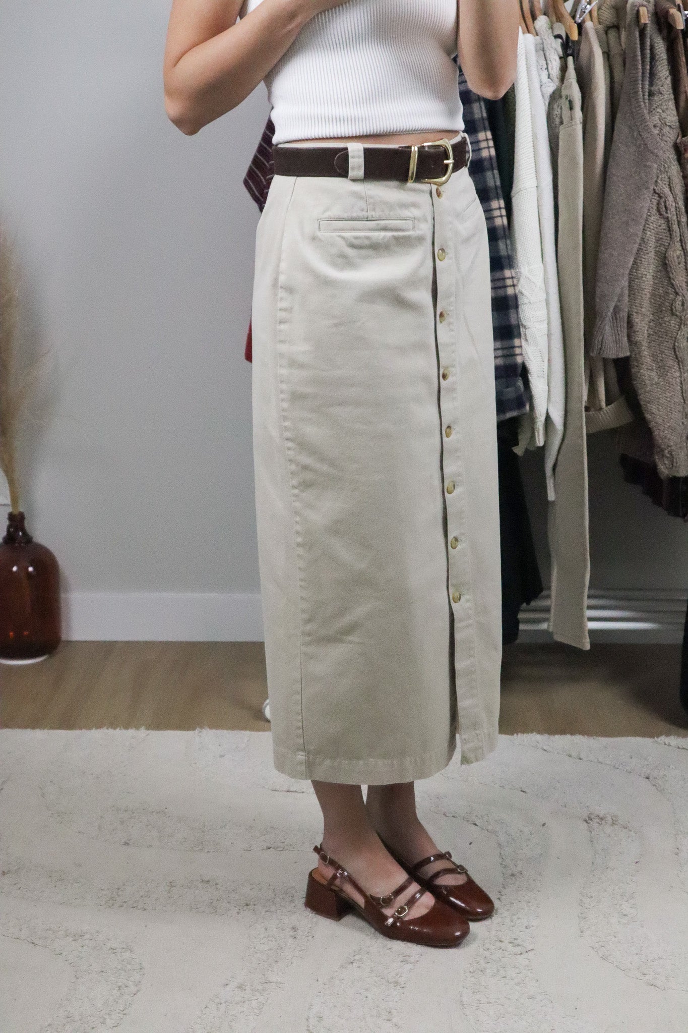 Vintage x Tommy Hilfiger Cotton Button Skirt (6)