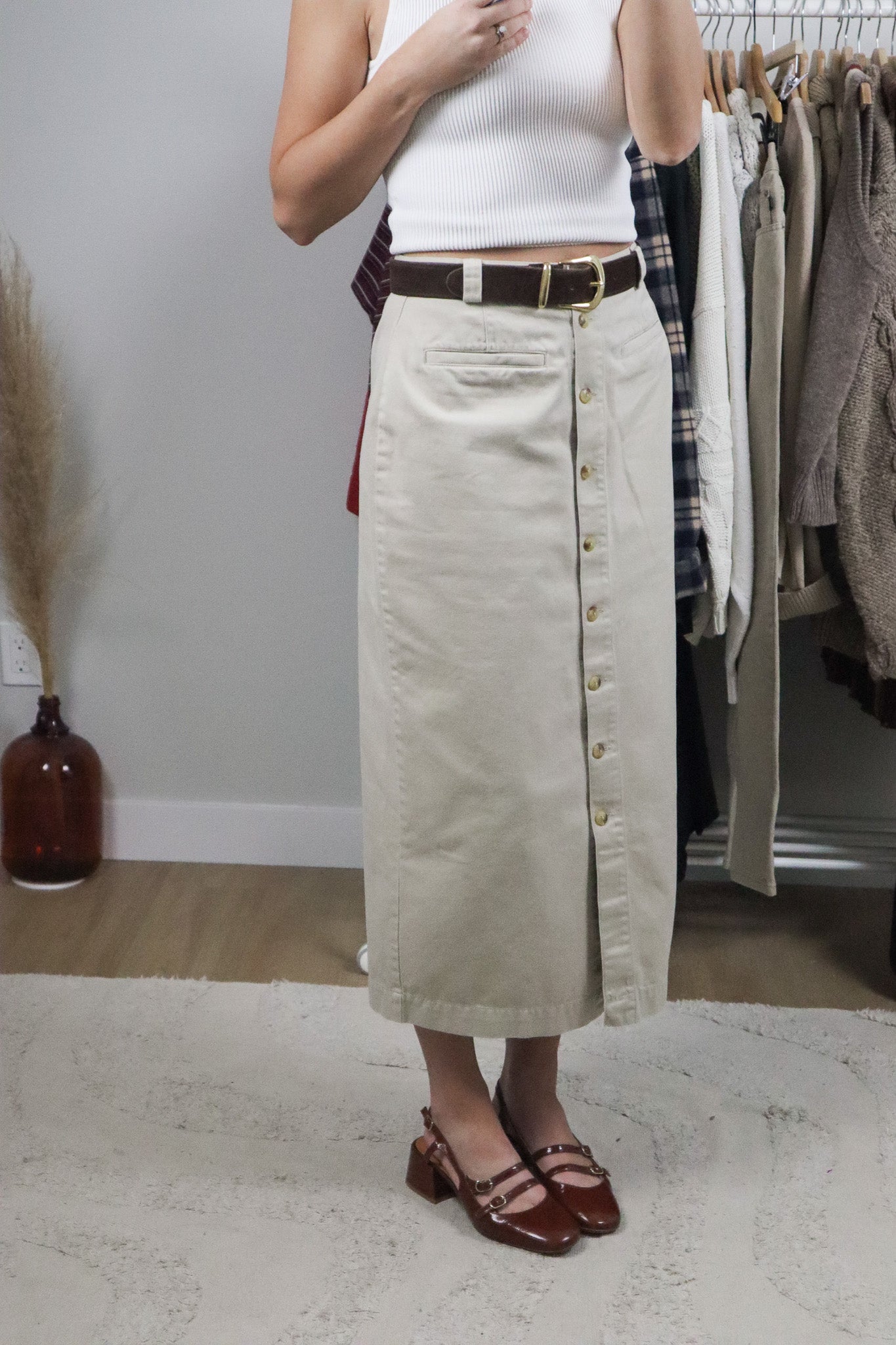 Vintage x Tommy Hilfiger Cotton Button Skirt (6)