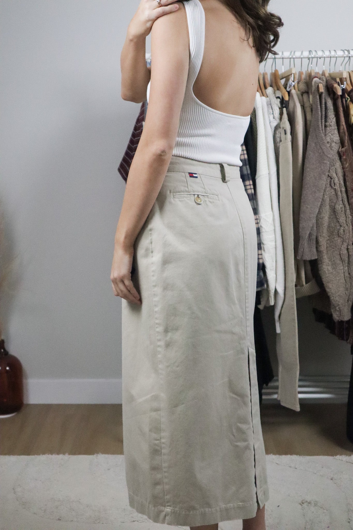 Vintage x Tommy Hilfiger Cotton Button Skirt (6)