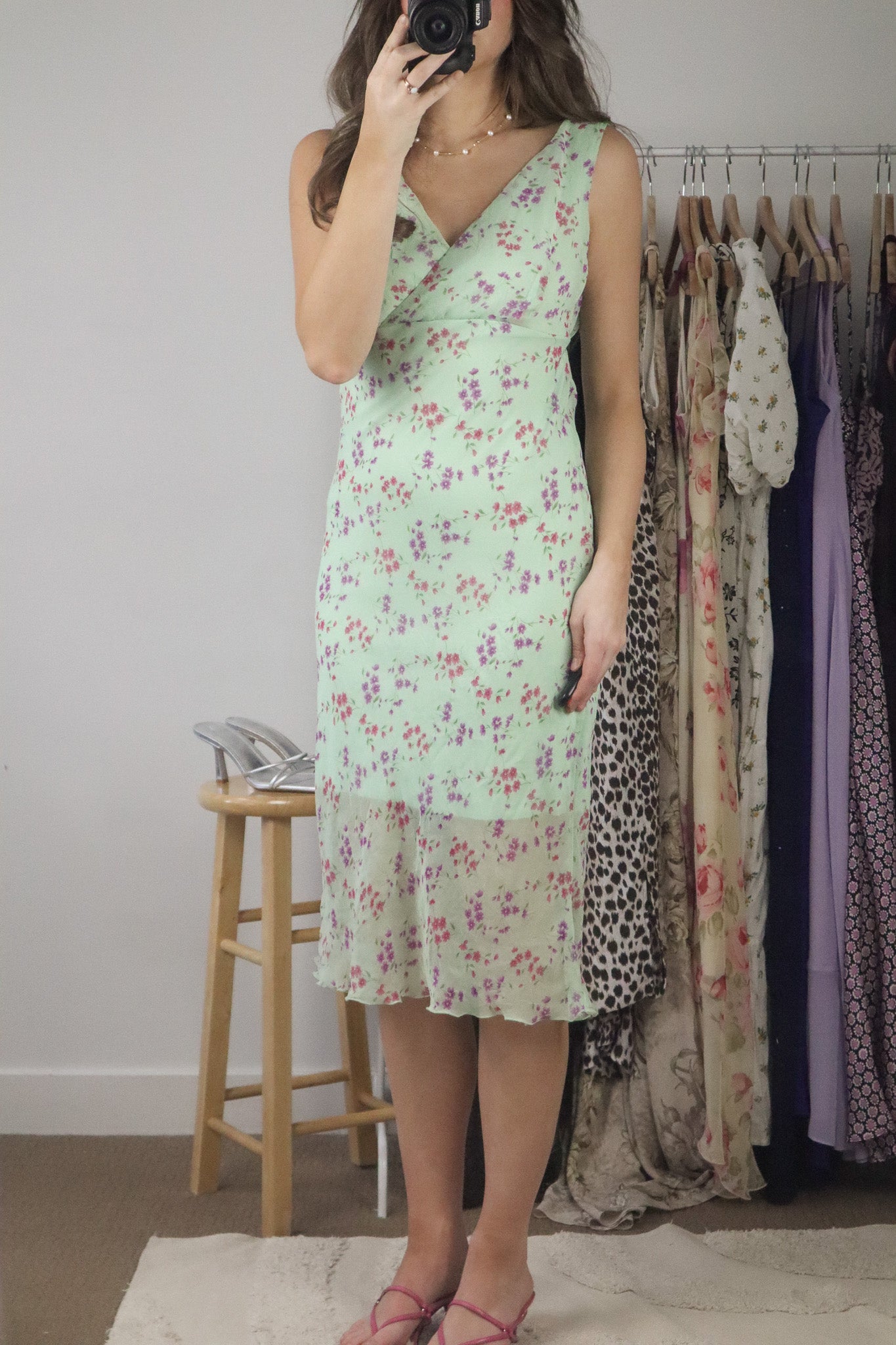 Vintage x Floral Midi Dress (S)