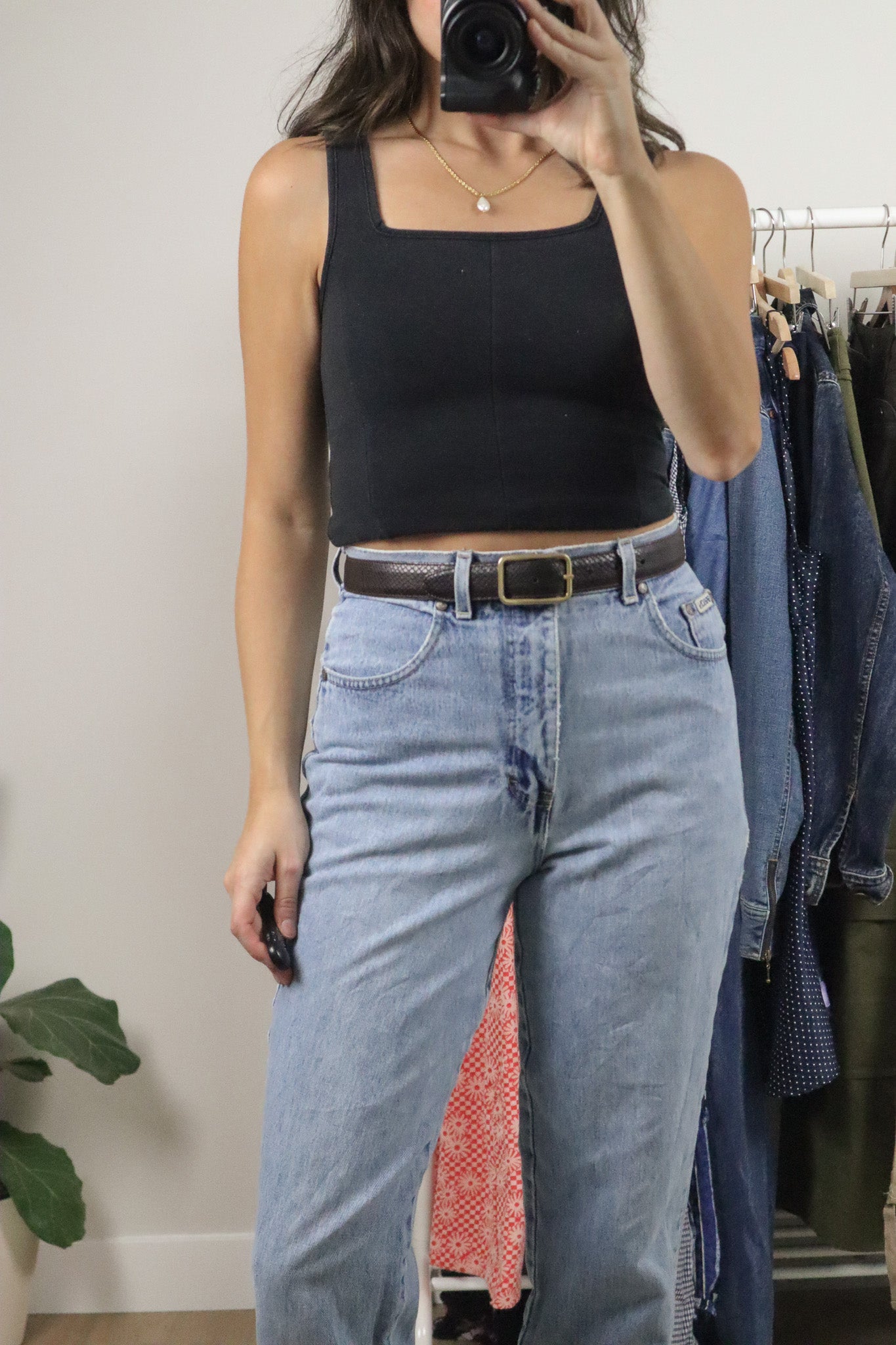 Made in Canada x Vintage x Leather Faux Snackskin Belt (XS/S)