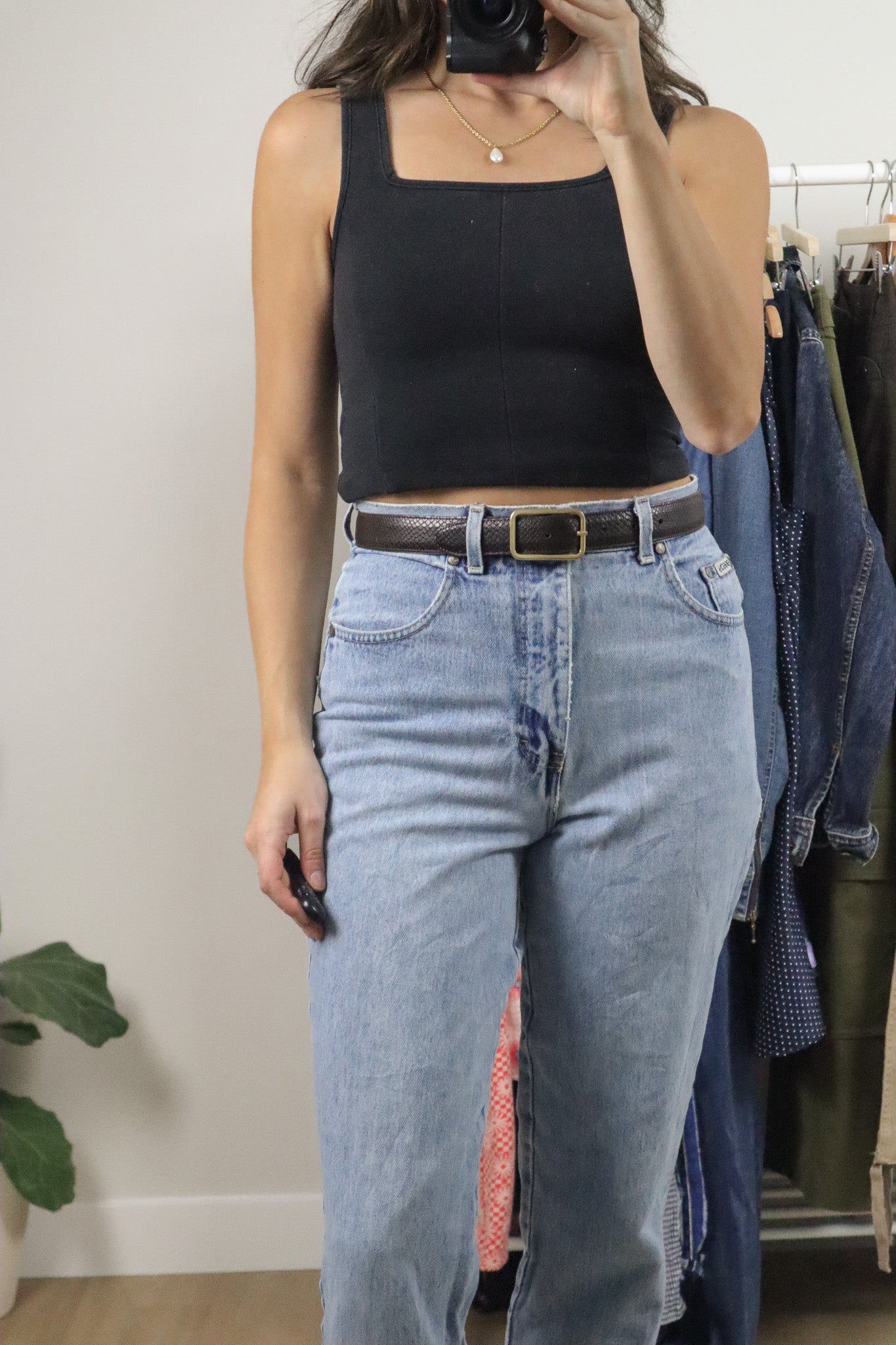 Made in Canada x Vintage x Leather Faux Snackskin Belt (XS/S)