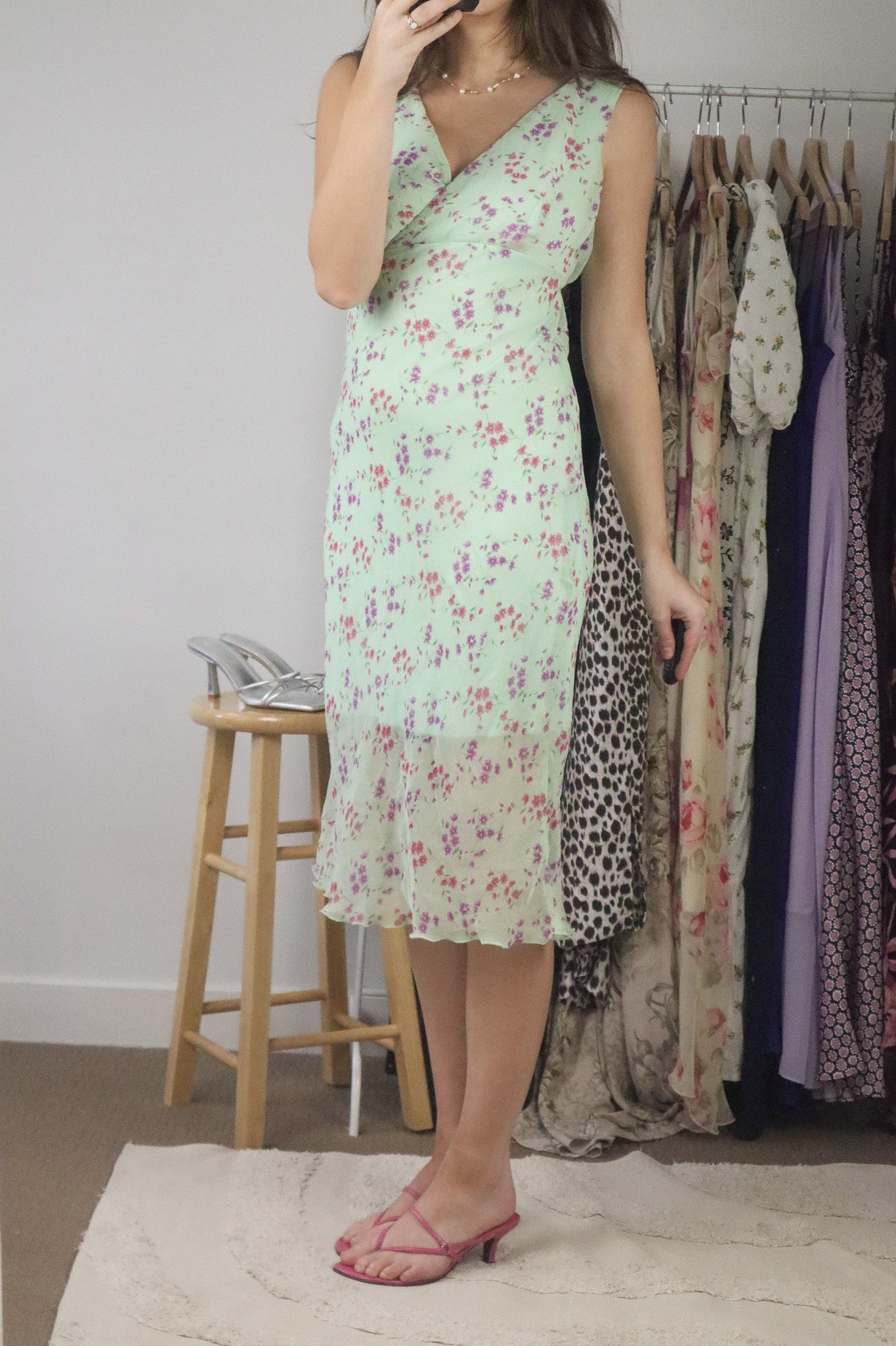 Vintage x Floral Midi Dress (S)