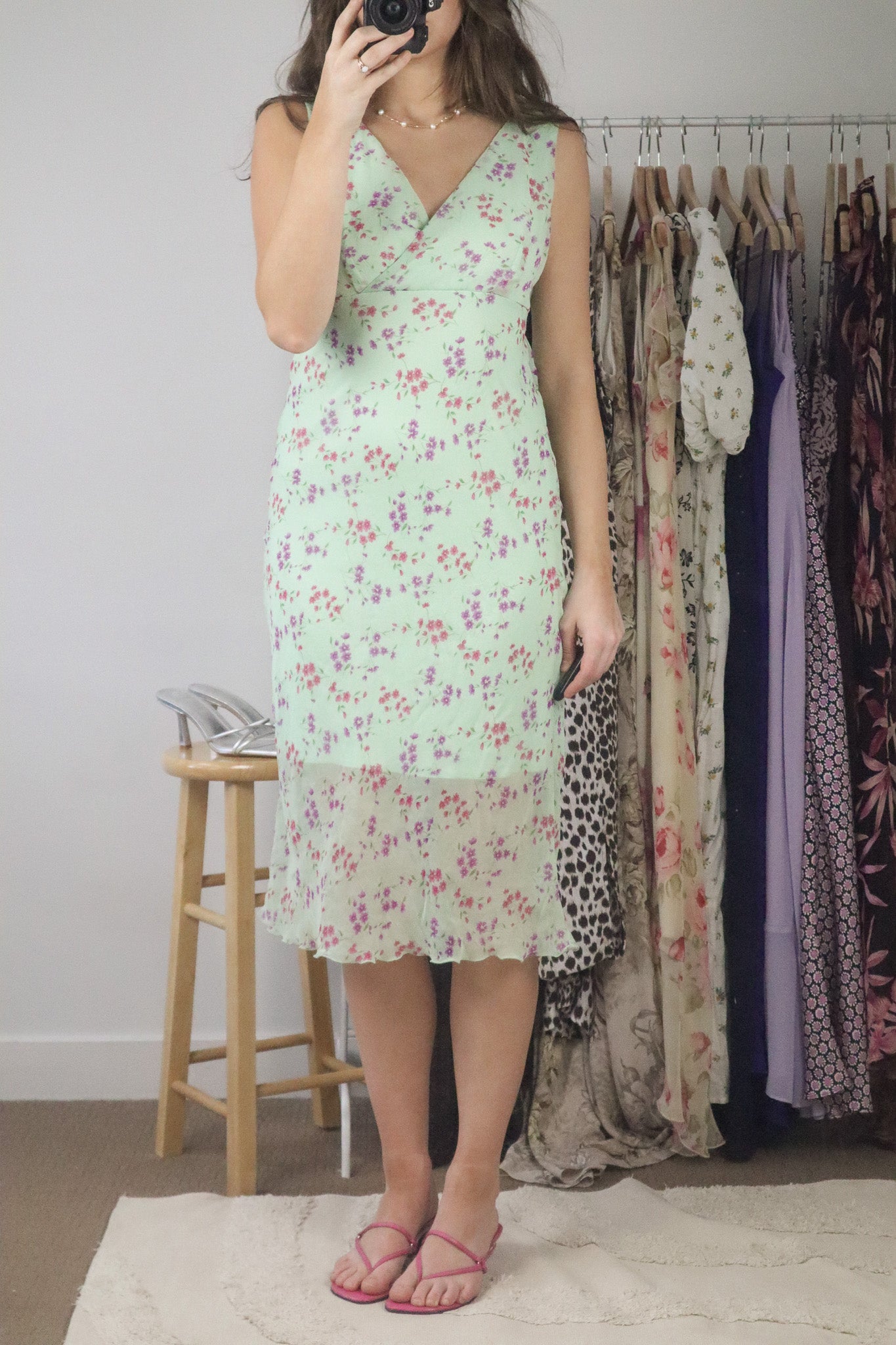 Vintage x Floral Midi Dress (S)