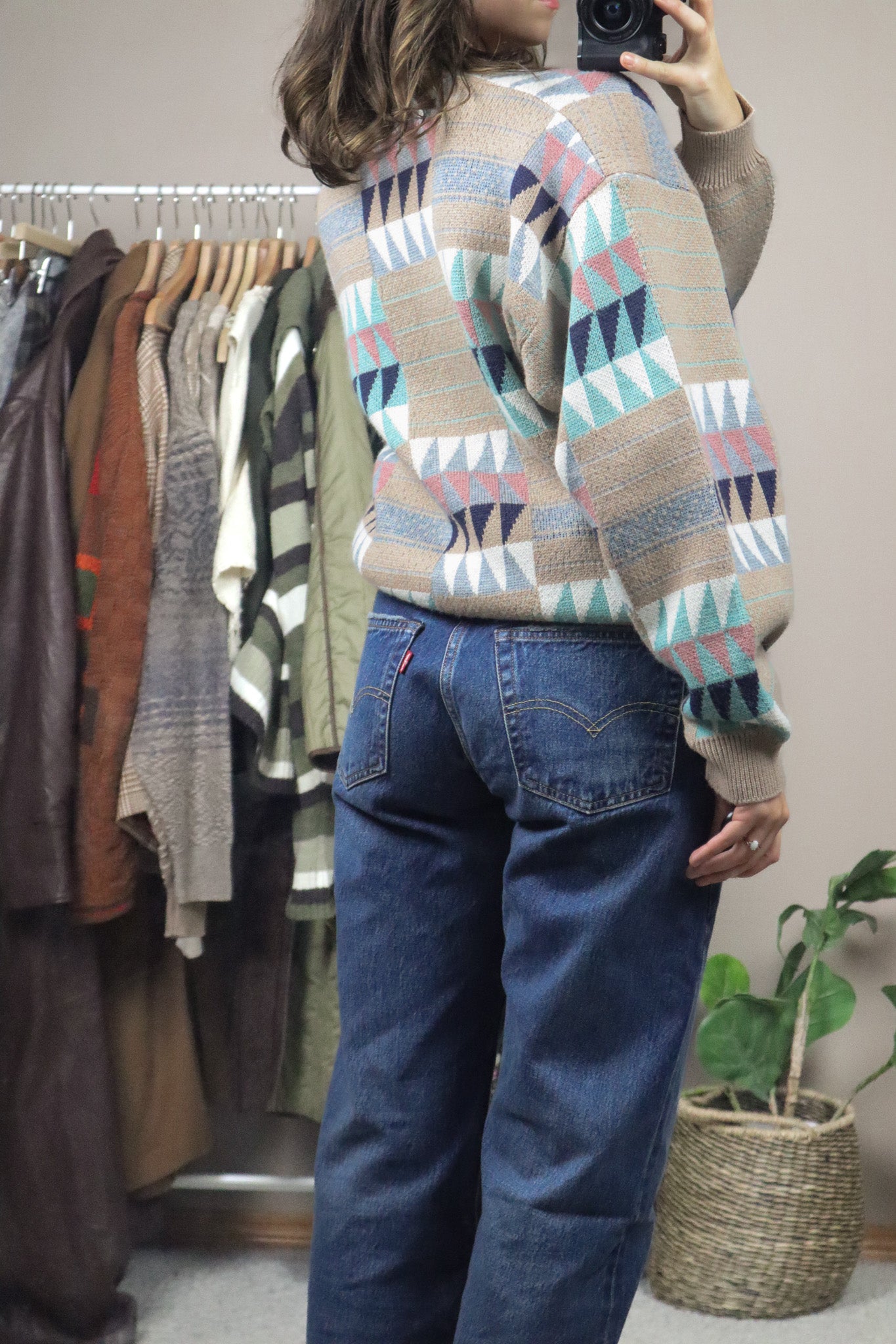 Vintage x Wool Blend Patterned Knit (M/L)