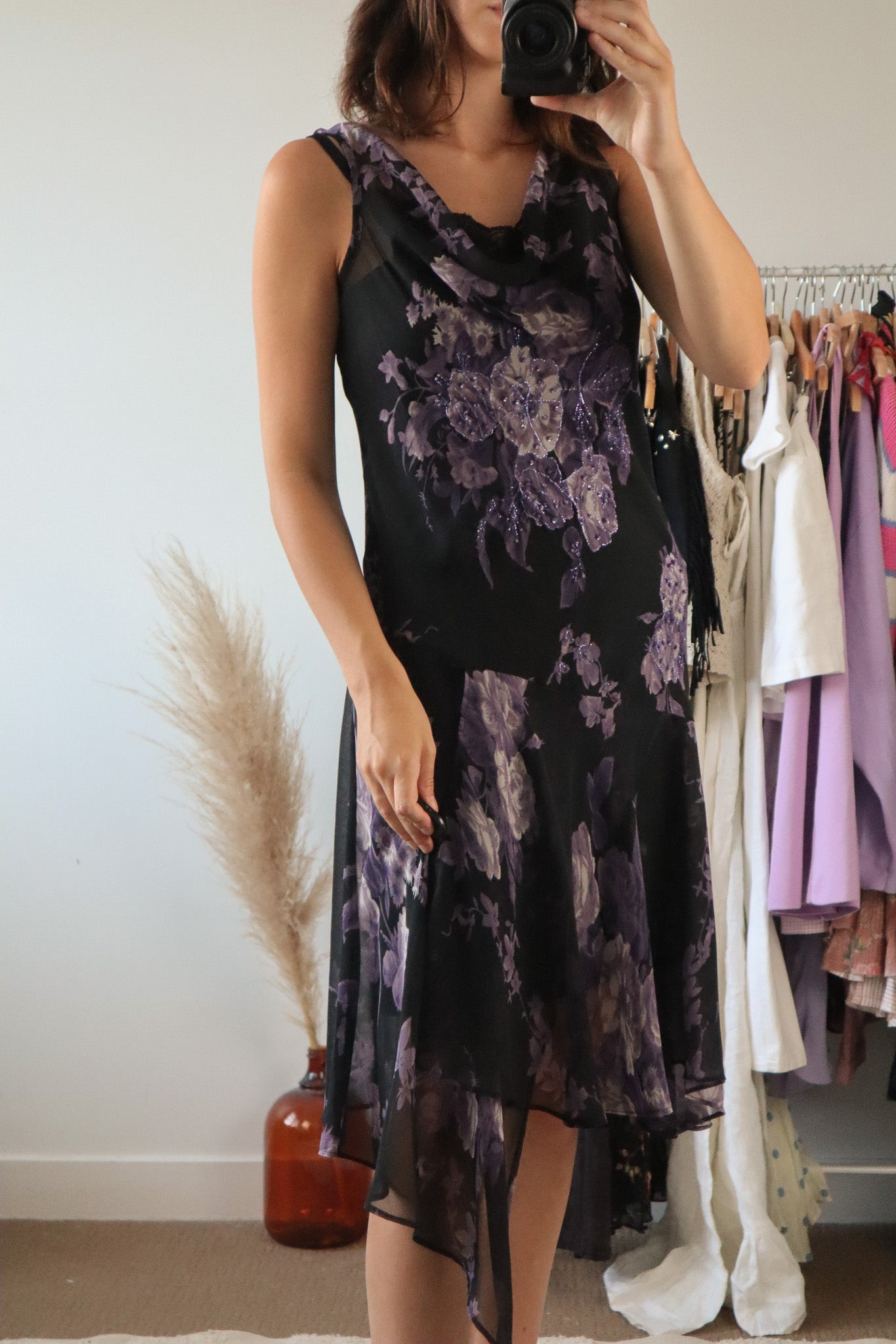 Vintage x Mesh Beaded Midi Dress (6/8)