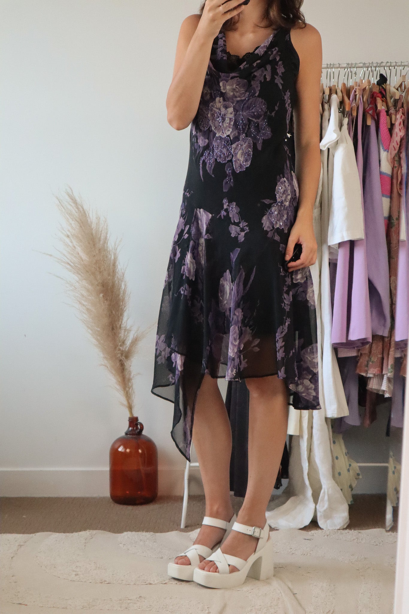 Vintage x Mesh Beaded Midi Dress (6/8)