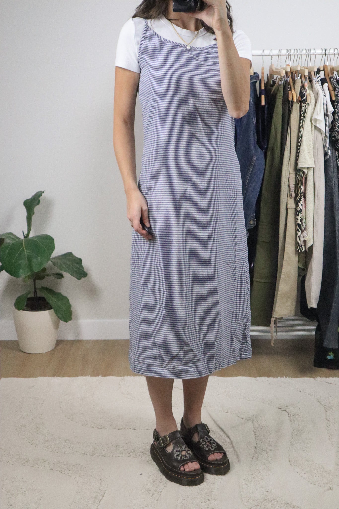 Made in Canada x Vintage x Gingham Midi Dress (6)