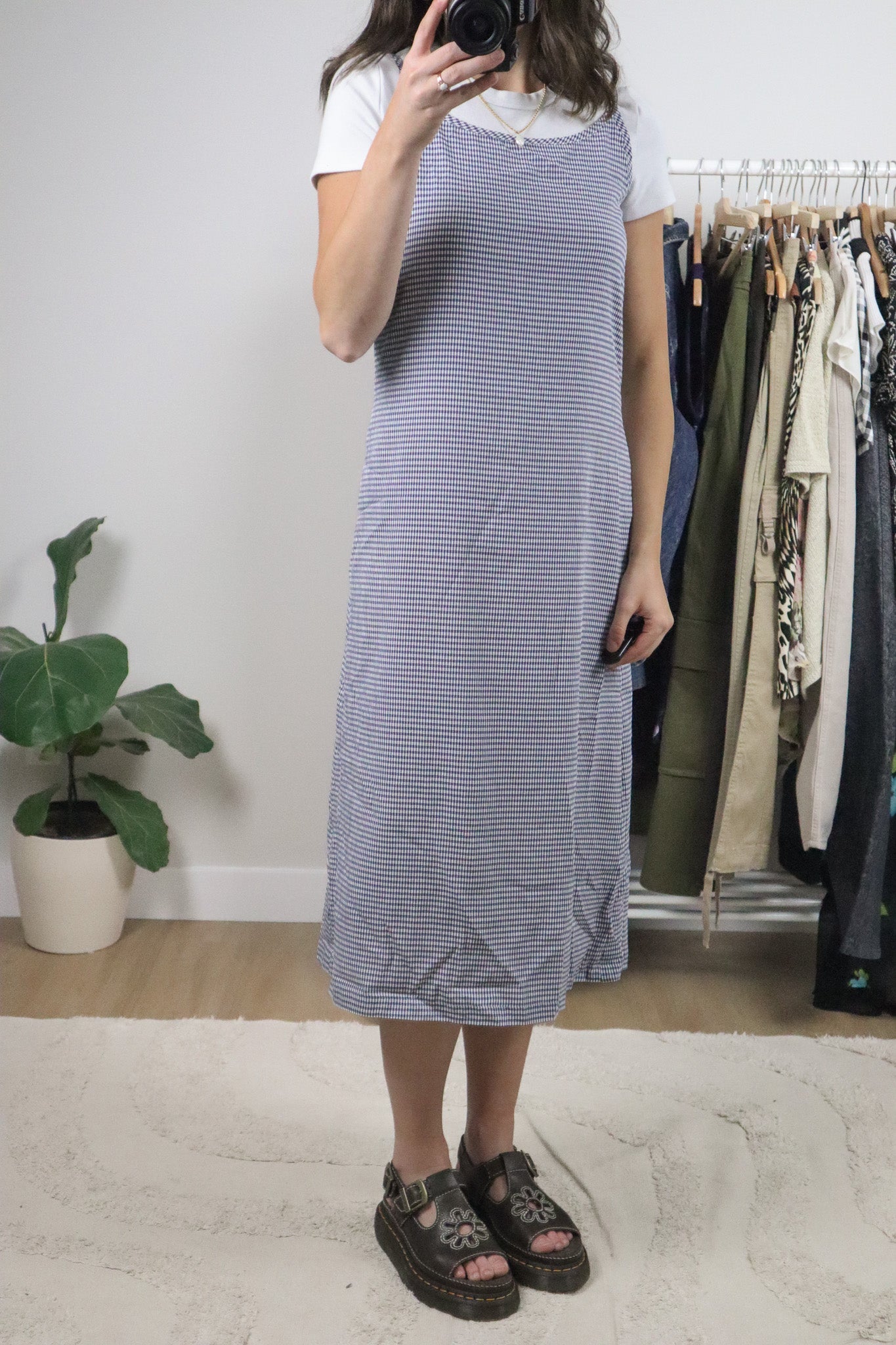 Made in Canada x Vintage x Gingham Midi Dress (6)