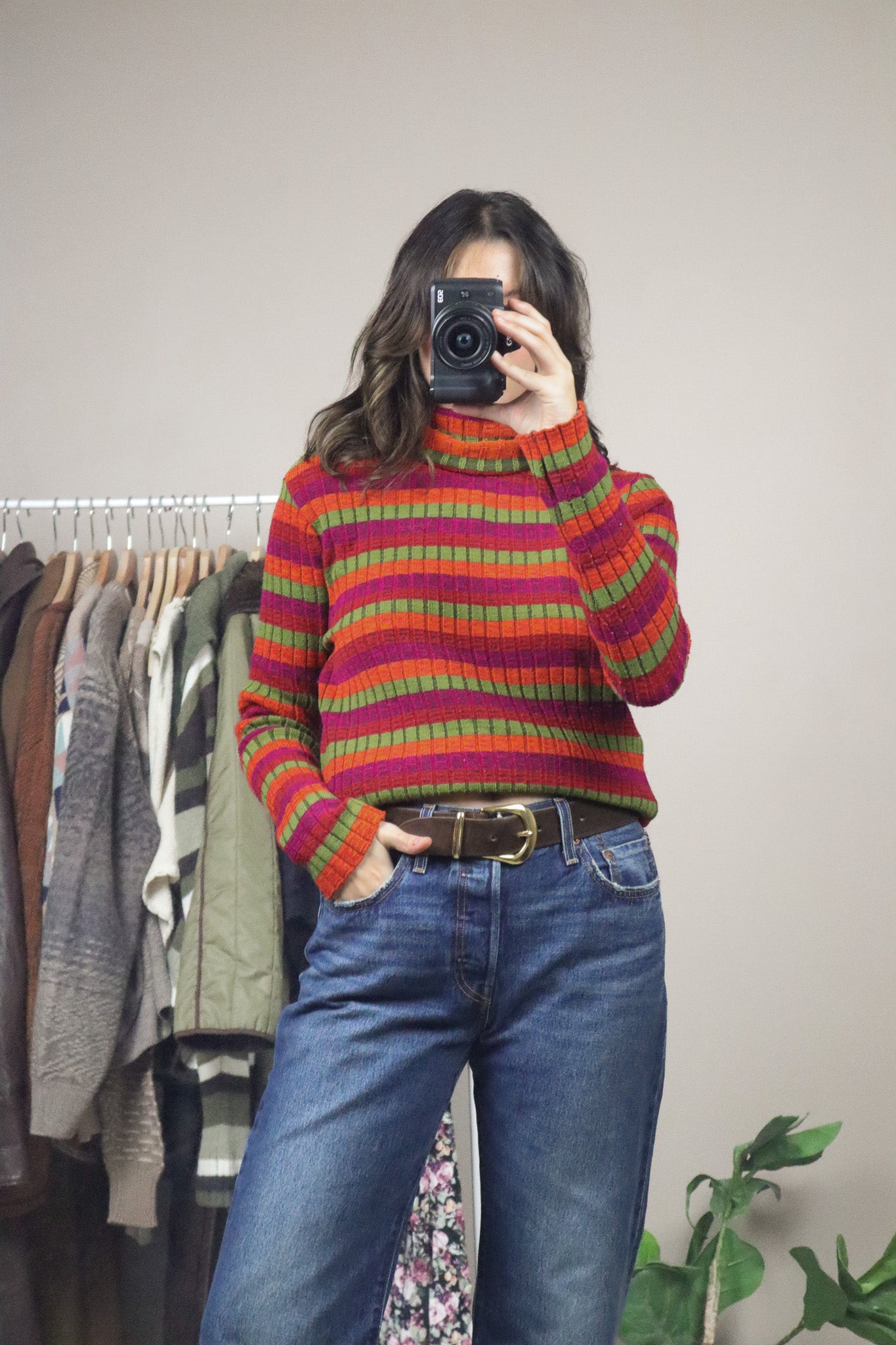 Made in Canada x Vintage x Striped Turtleneck (M)