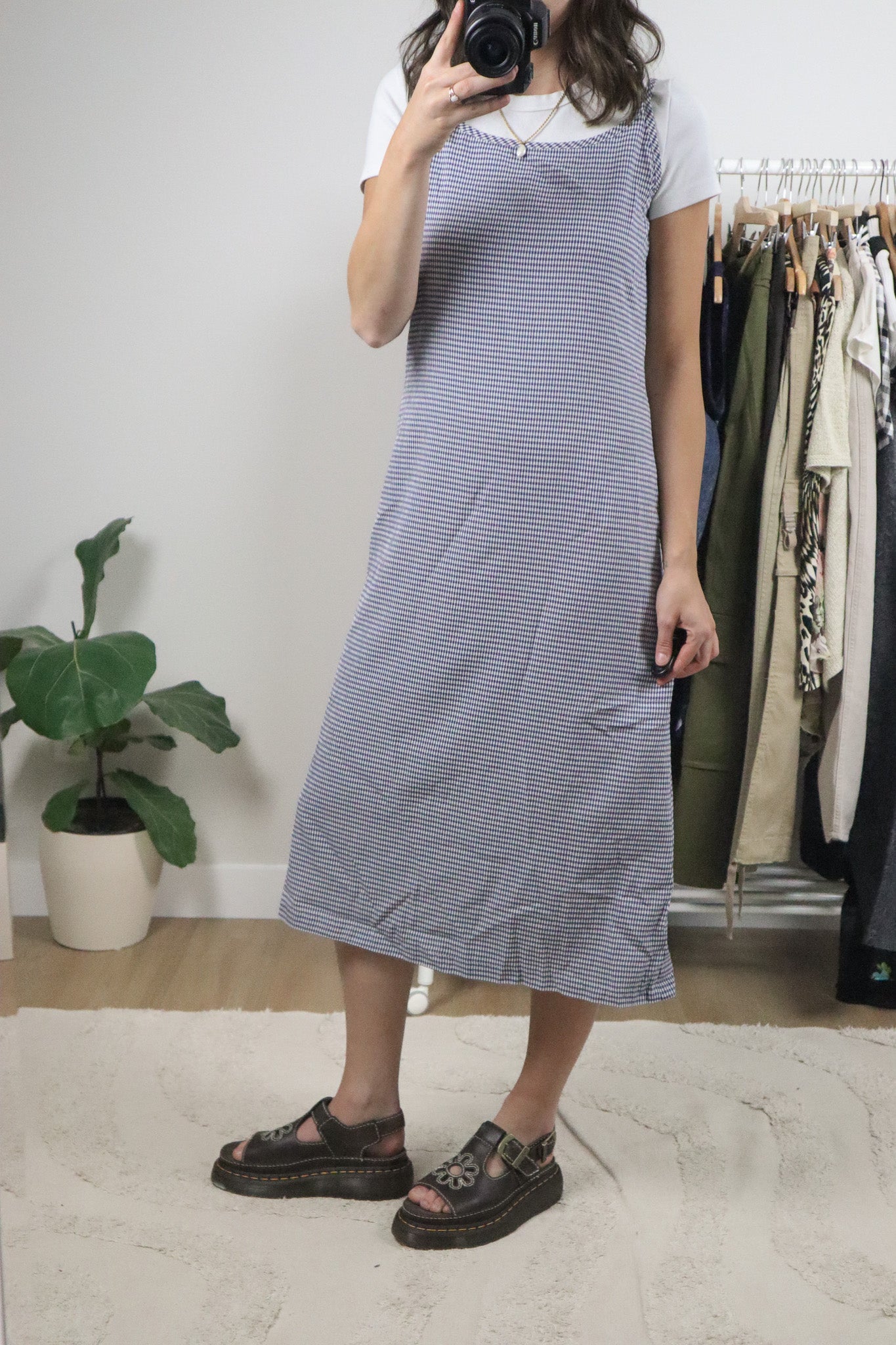 Made in Canada x Vintage x Gingham Midi Dress (6)