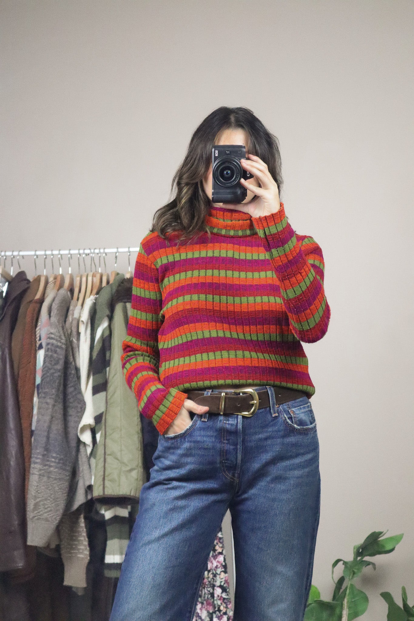Made in Canada x Vintage x Striped Turtleneck (M)