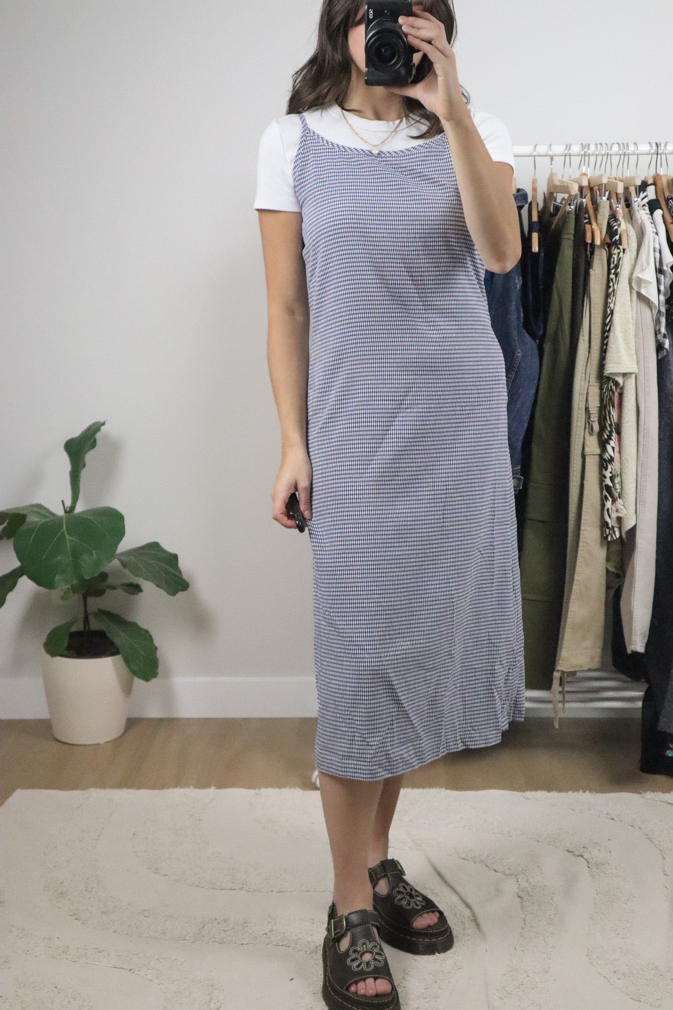 Made in Canada x Vintage x Gingham Midi Dress (6)