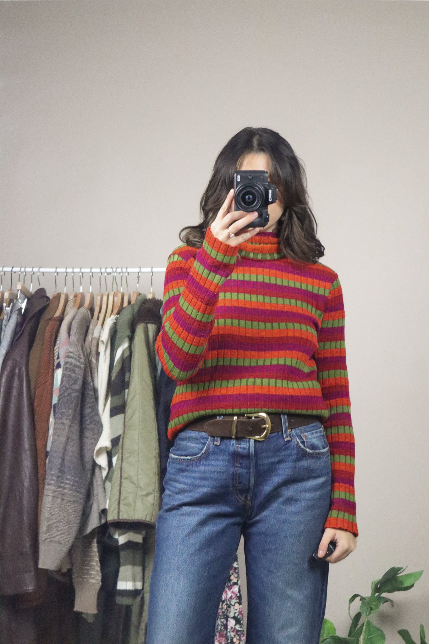 Made in Canada x Vintage x Striped Turtleneck (M)