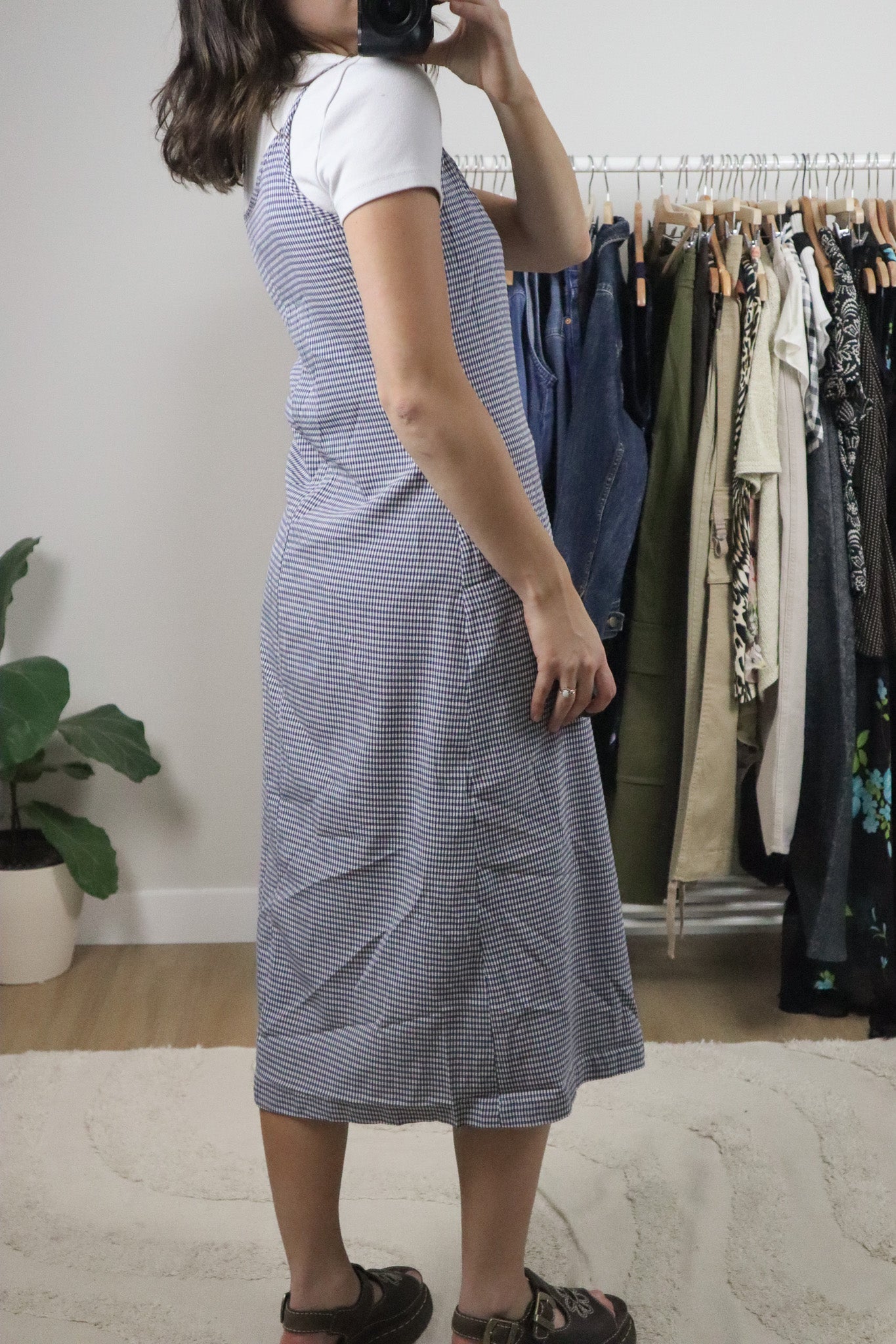 Made in Canada x Vintage x Gingham Midi Dress (6)