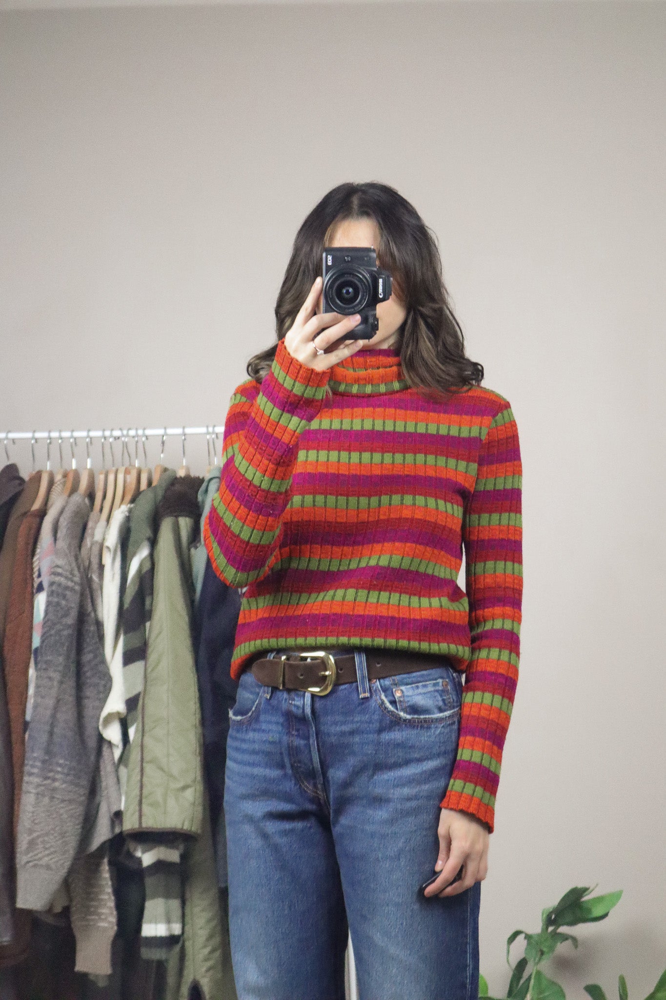 Made in Canada x Vintage x Striped Turtleneck (M)