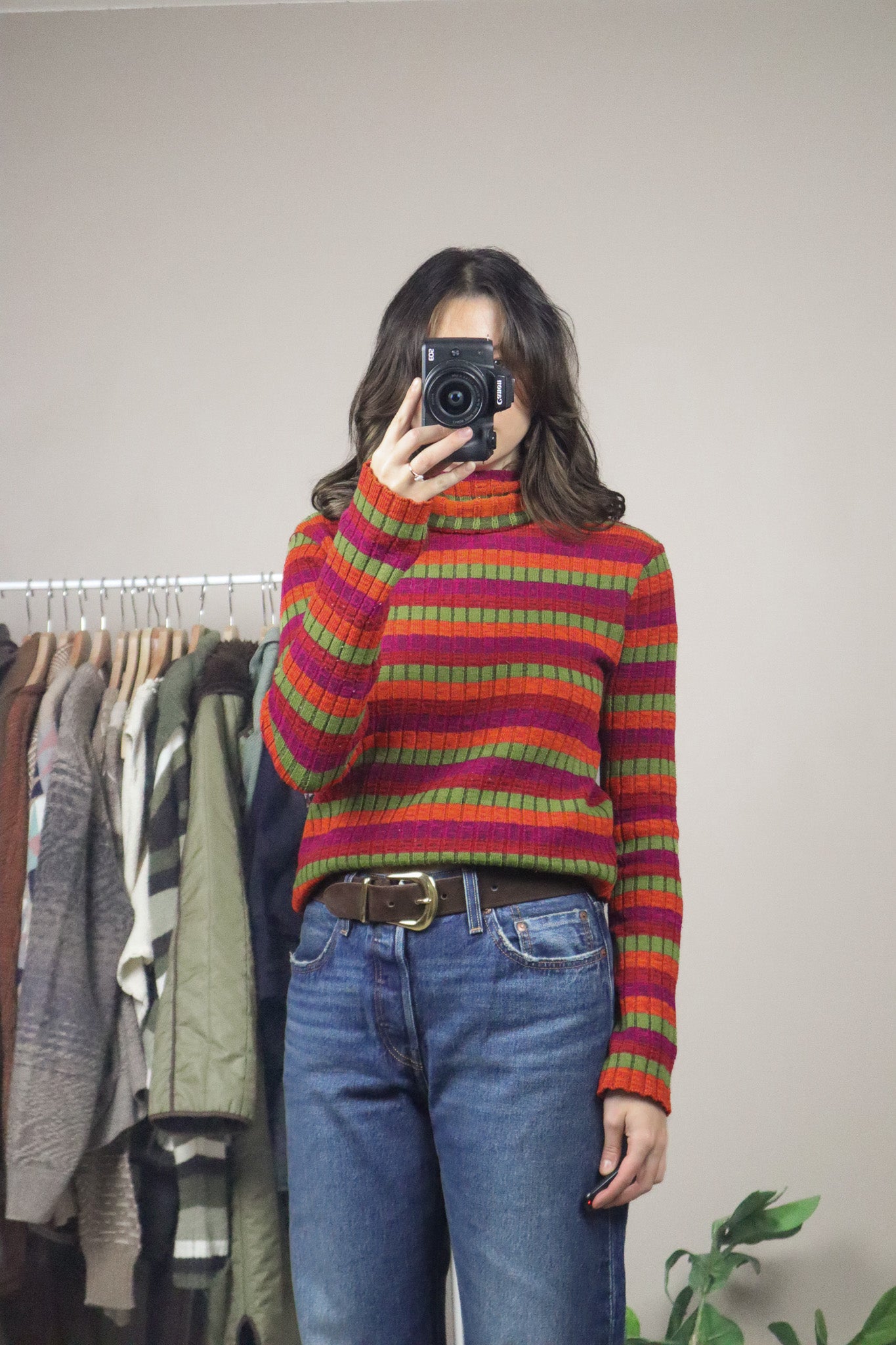 Made in Canada x Vintage x Striped Turtleneck (M)