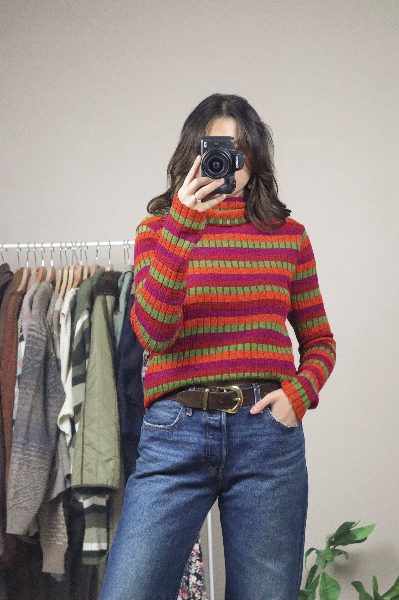 Made in Canada x Vintage x Striped Turtleneck (M)