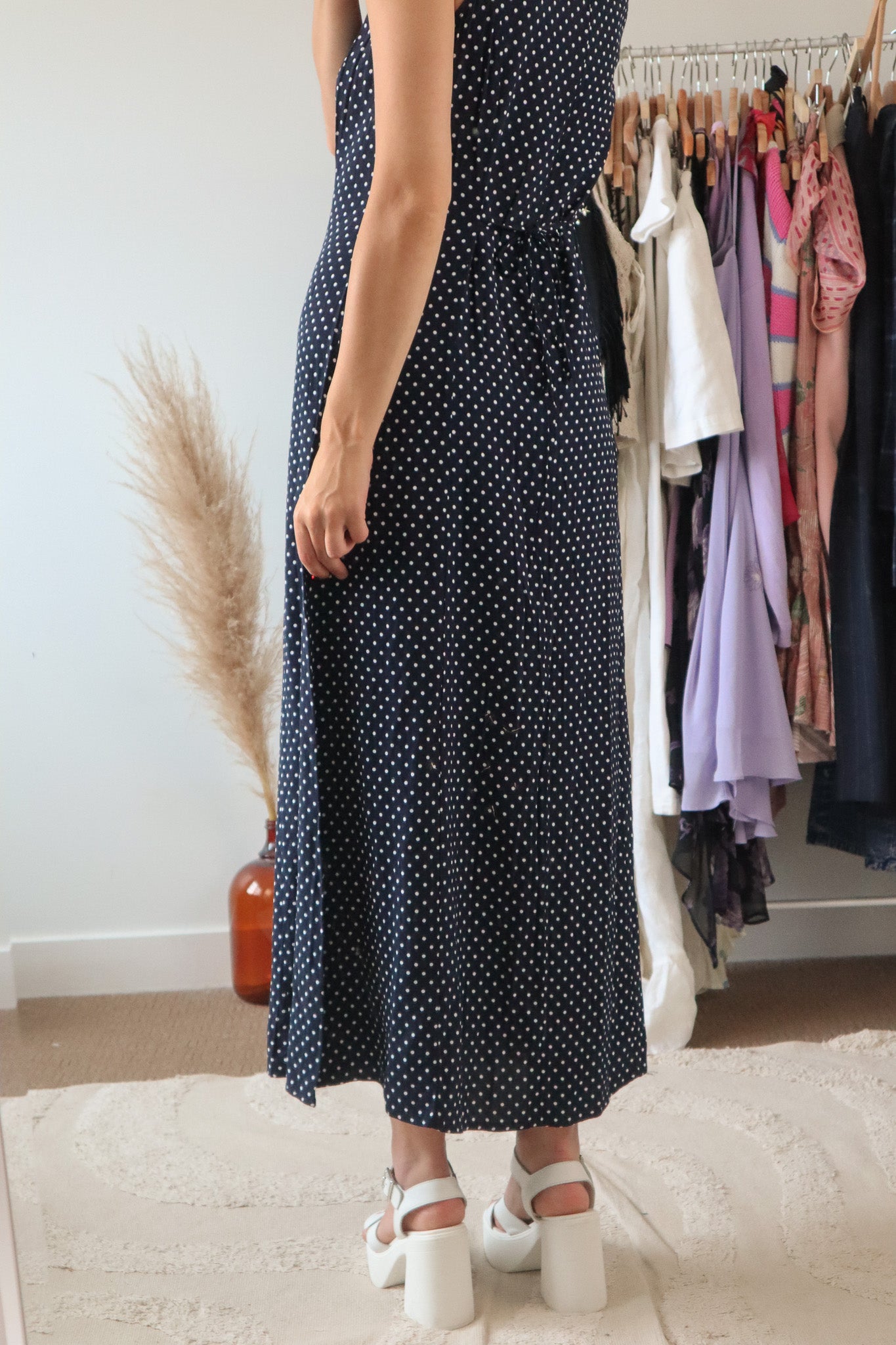Made in Canada x Vintage x Polka Dot Maxi Dress (8)