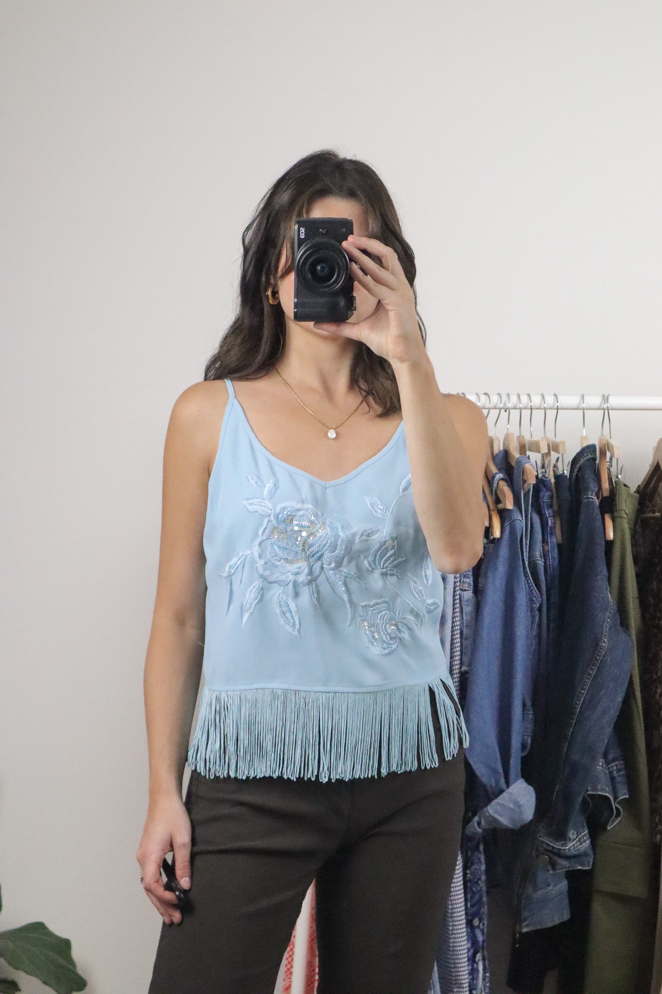 Vintage x Sequence/Beaded Fringe Tank Top (6)