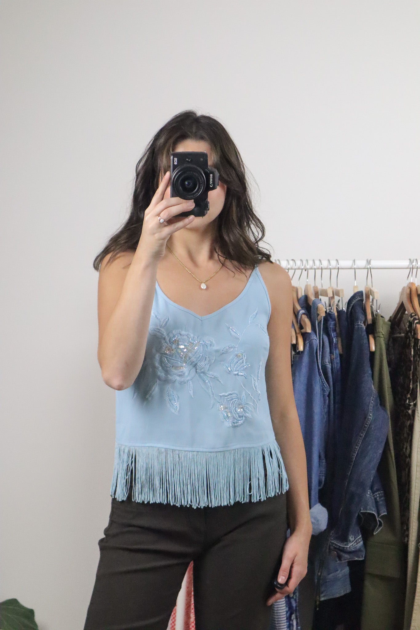 Vintage x Sequence/Beaded Fringe Tank Top (6)
