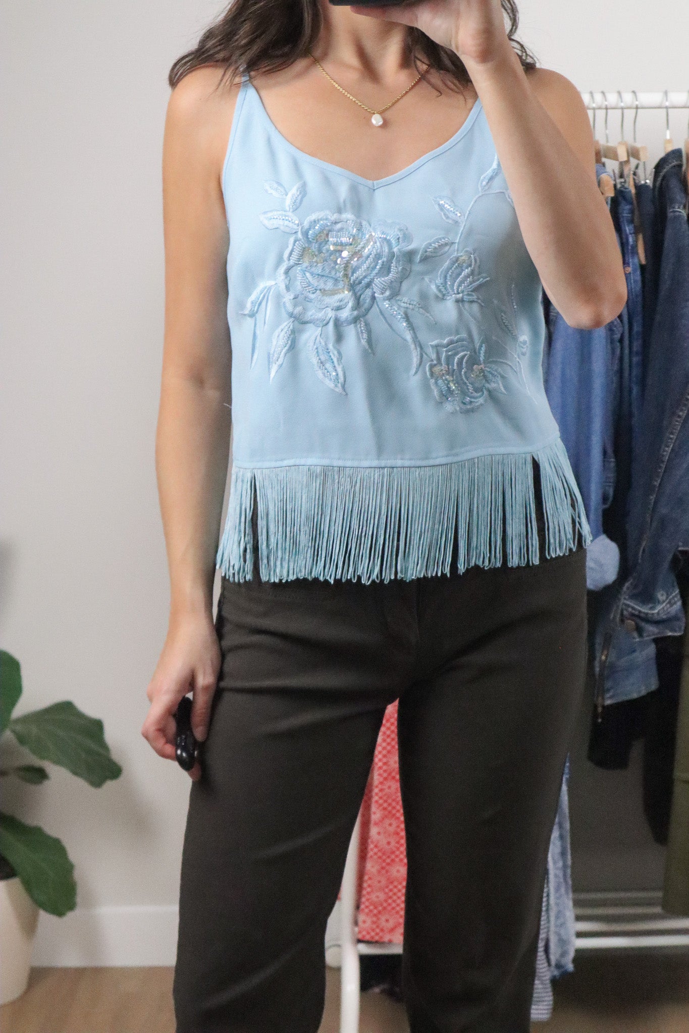 Vintage x Sequence/Beaded Fringe Tank Top (6)