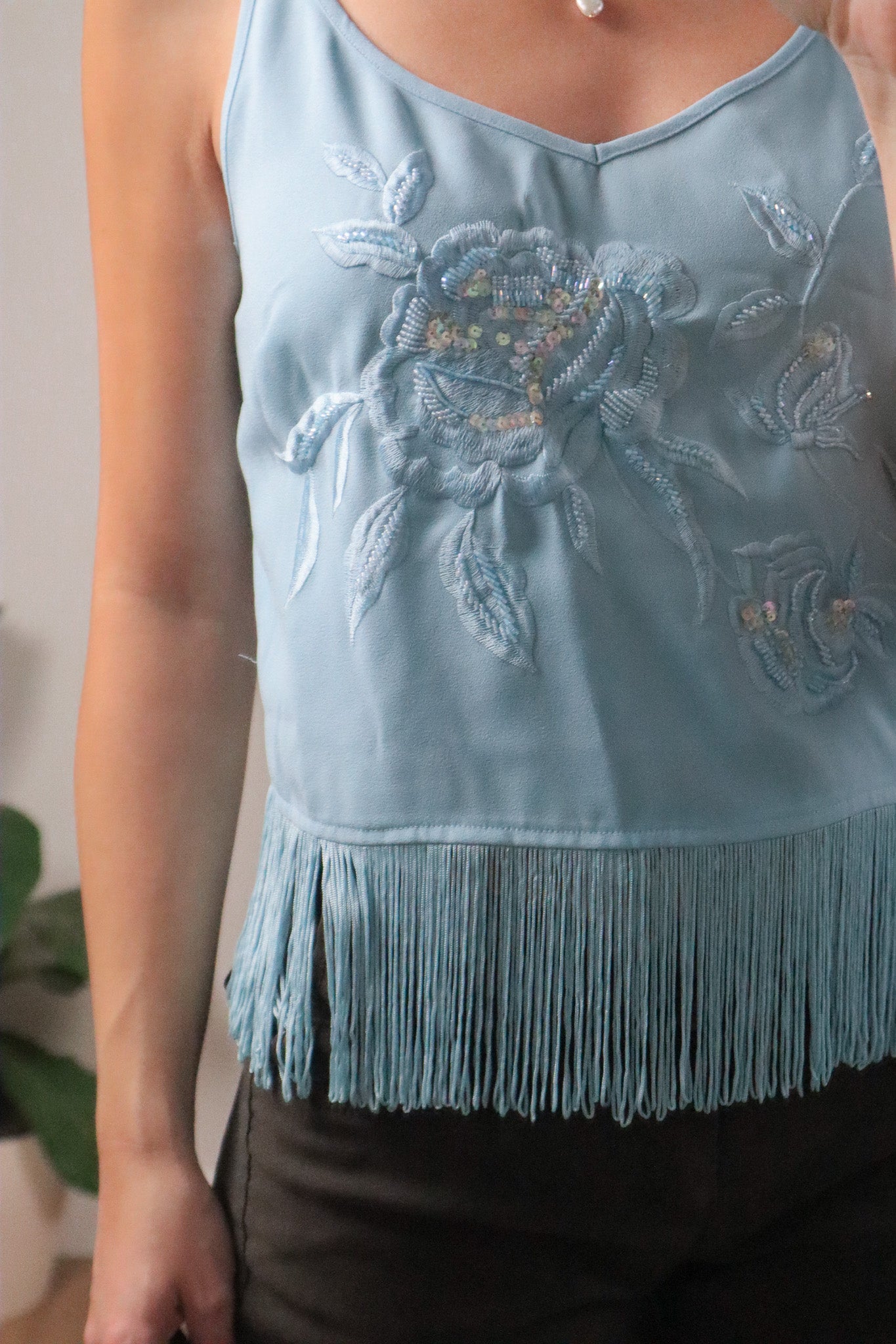 Vintage x Sequence/Beaded Fringe Tank Top (6)