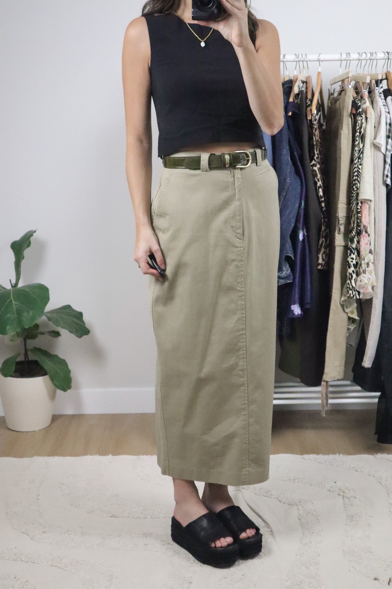 Made in Canada x Vintage x Ralph Lauren Cotton Maxi Skirt (4/6)
