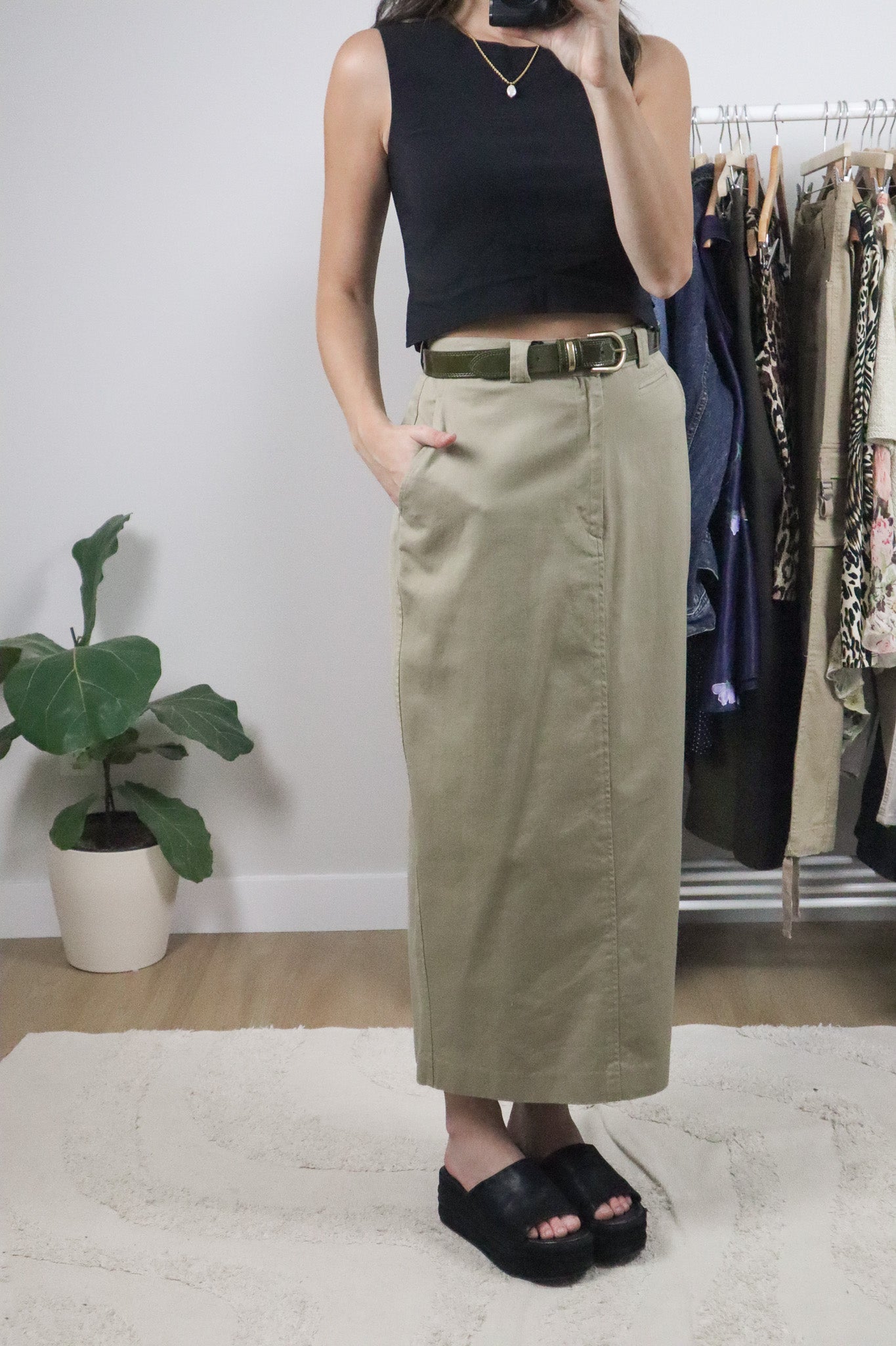 Made in Canada x Vintage x Ralph Lauren Cotton Maxi Skirt (4/6)