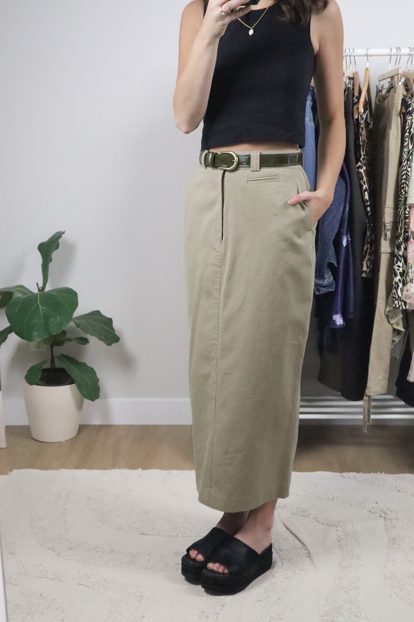 Made in Canada x Vintage x Ralph Lauren Cotton Maxi Skirt (4/6)