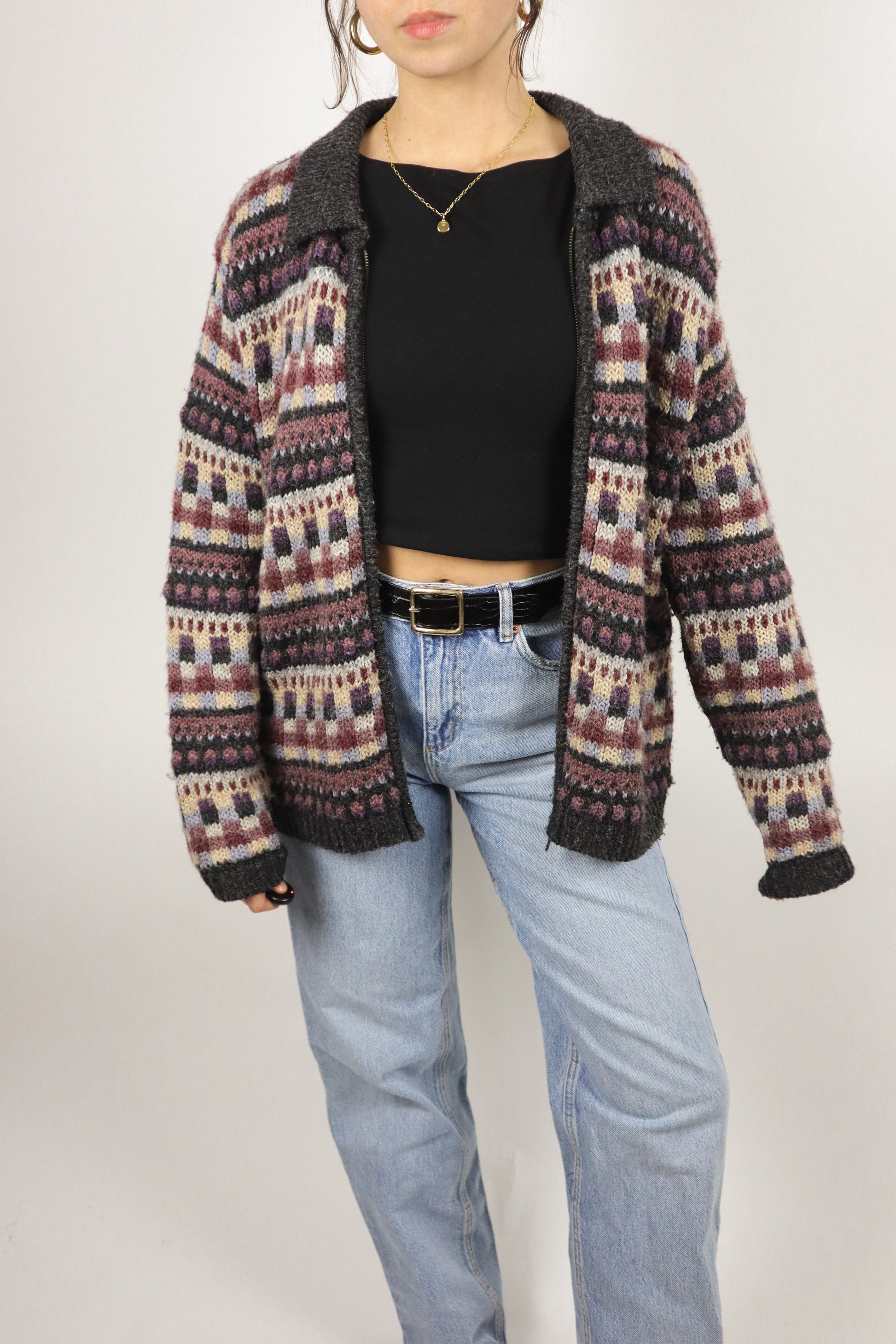 Vintage x Wool Blend Zip Up (M/L)