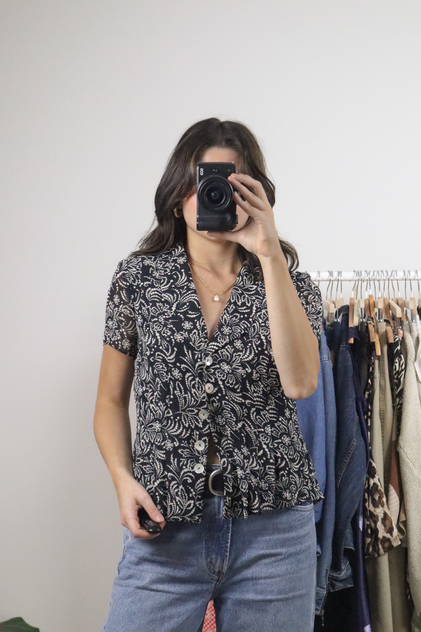 Vintage x Patterned Button Blouse (6)