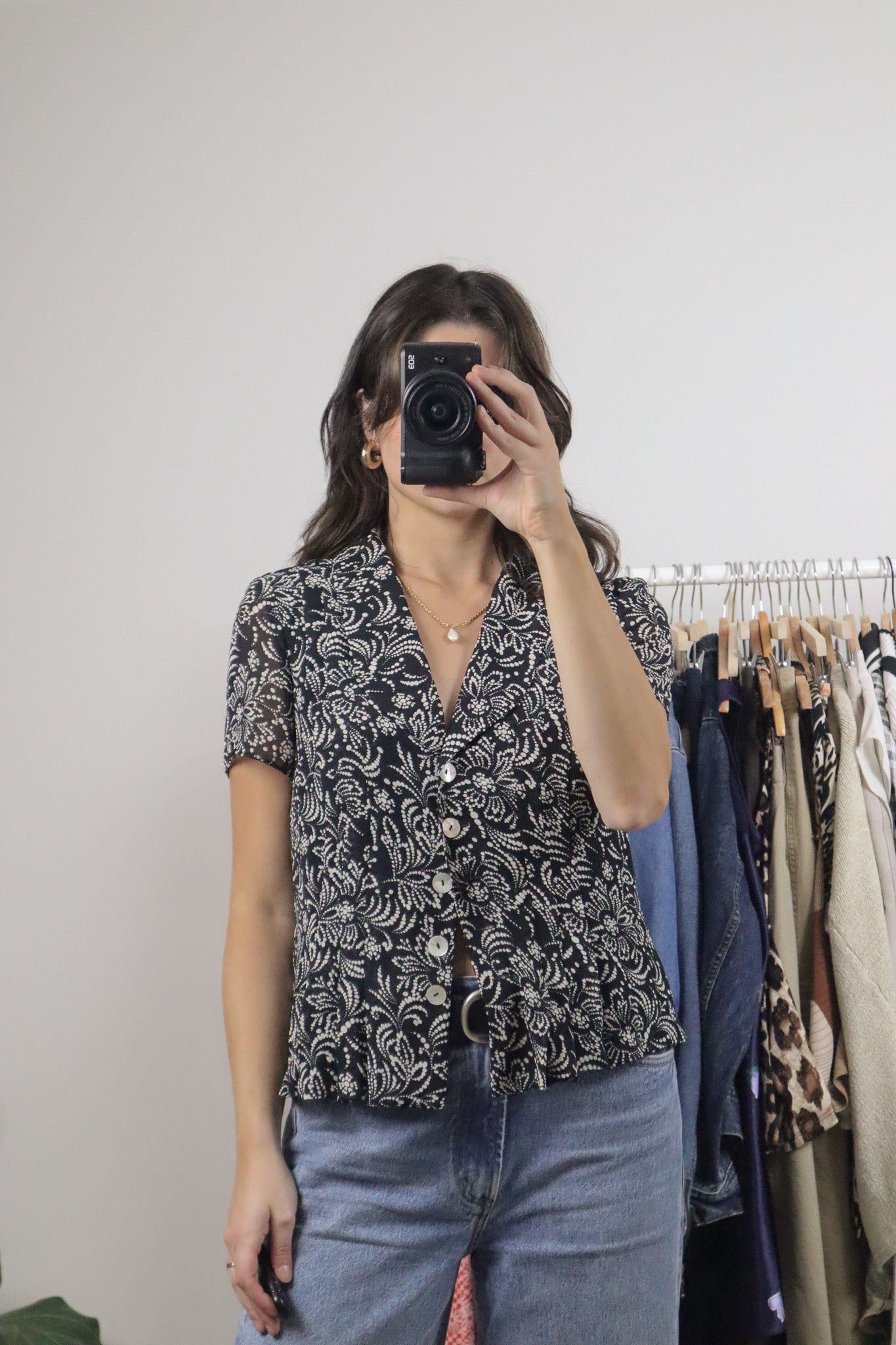 Vintage x Patterned Button Blouse (6)