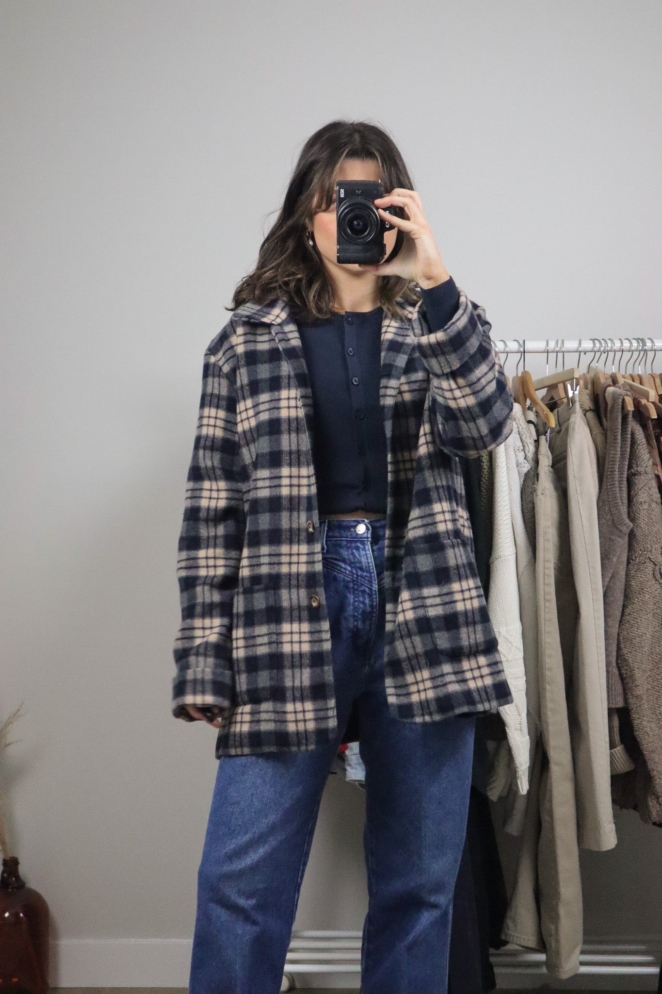 Made in Canada x Vintage x Wool Blend Plaid Jacket (M)
