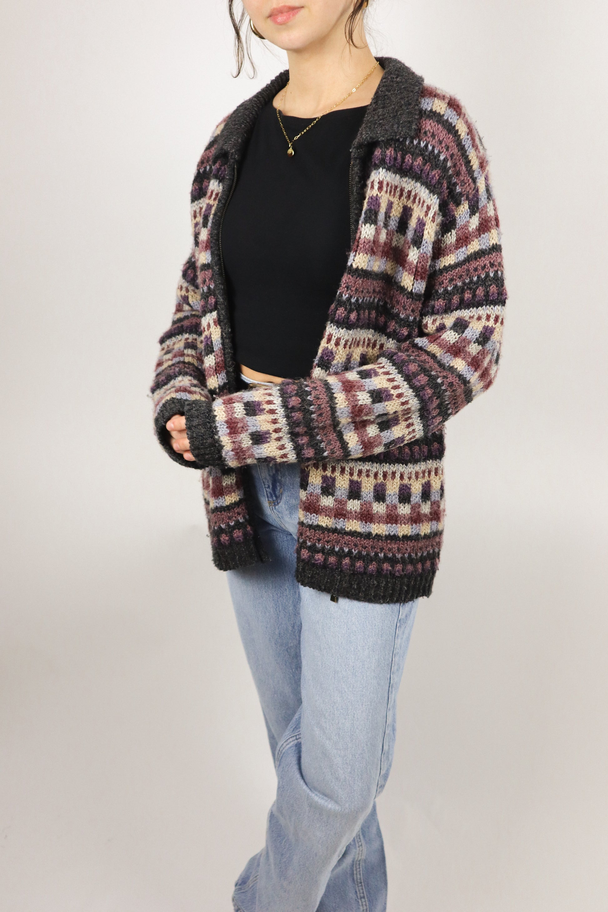 Vintage x Wool Blend Zip Up (M/L)