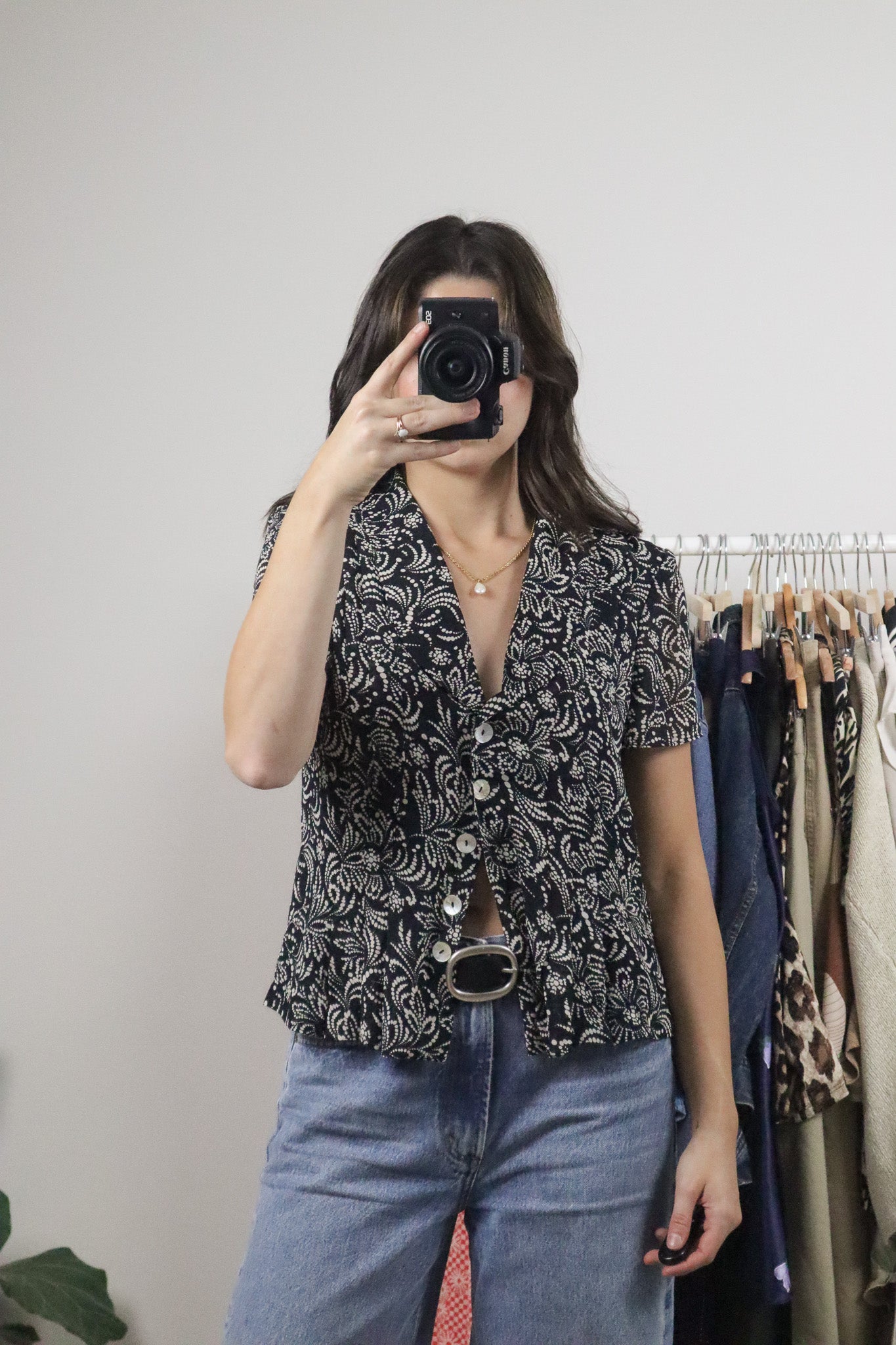 Vintage x Patterned Button Blouse (6)