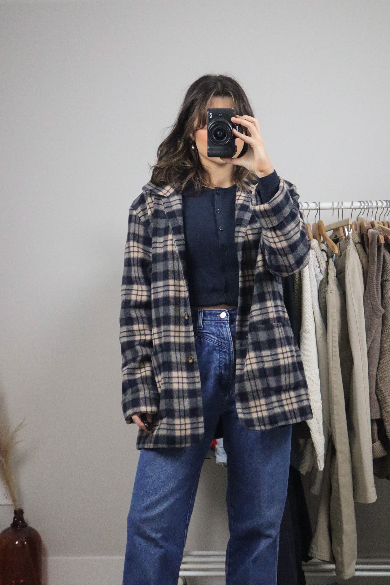 Made in Canada x Vintage x Wool Blend Plaid Jacket (M)