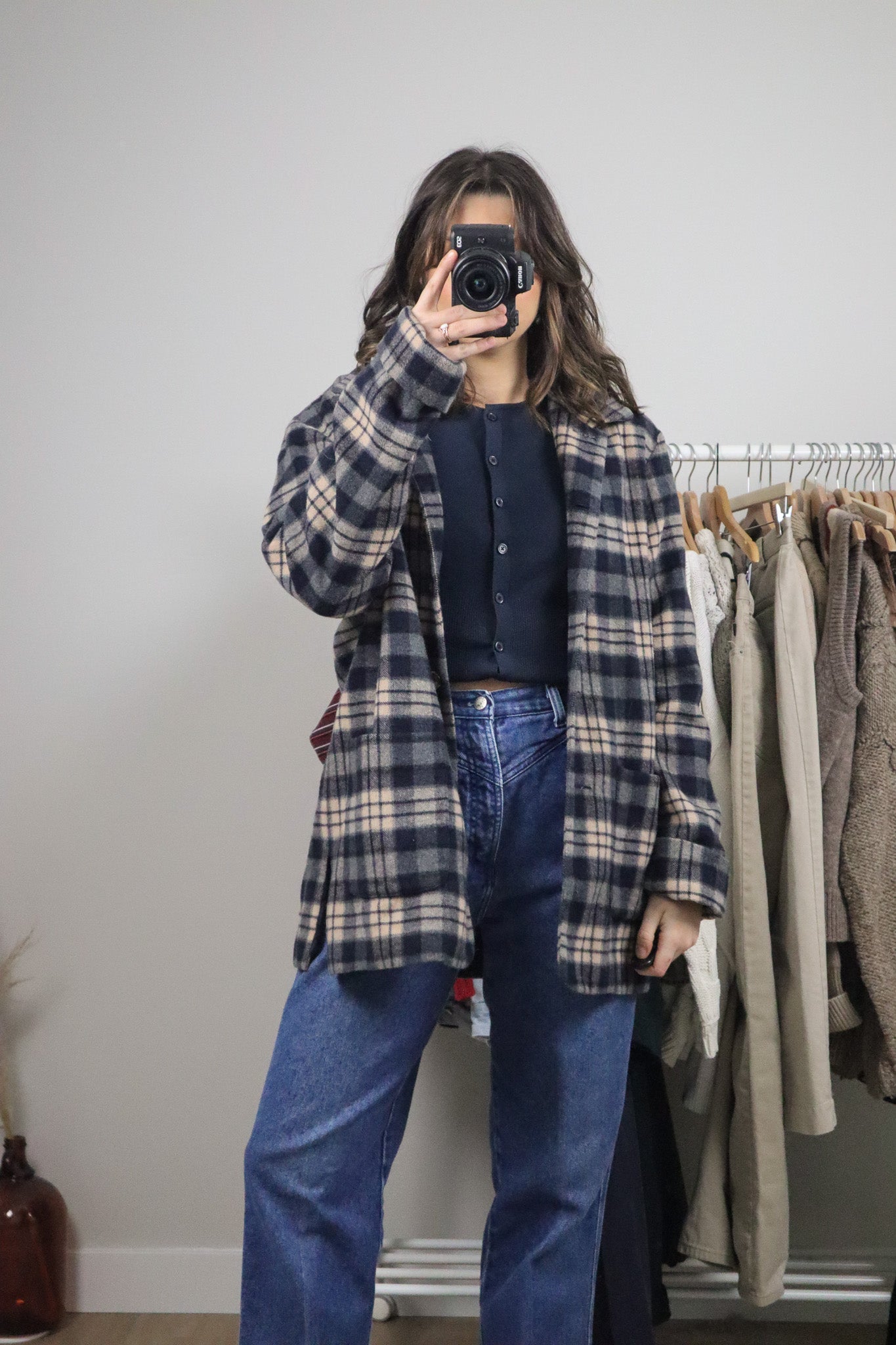 Made in Canada x Vintage x Wool Blend Plaid Jacket (M)