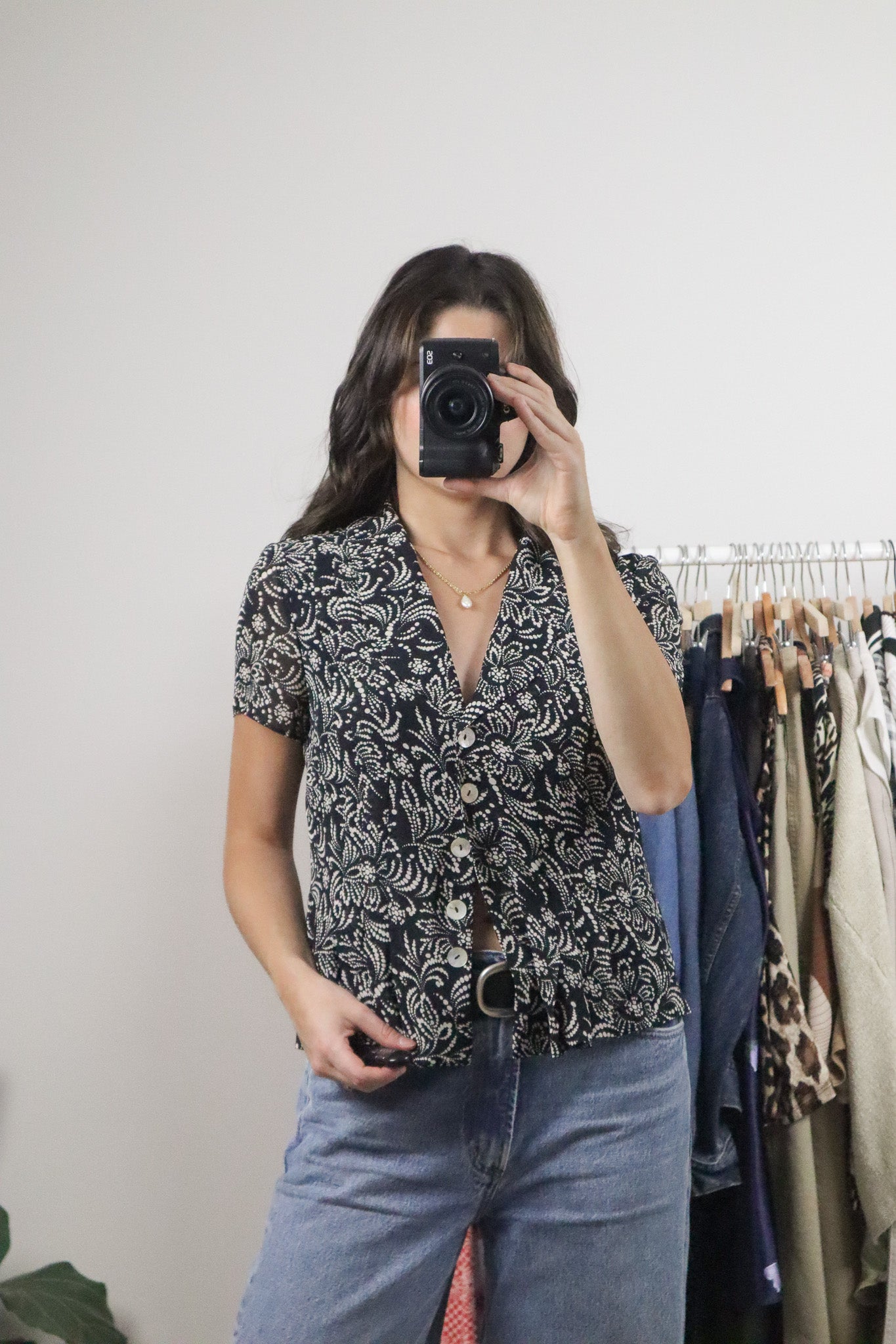 Vintage x Patterned Button Blouse (6)