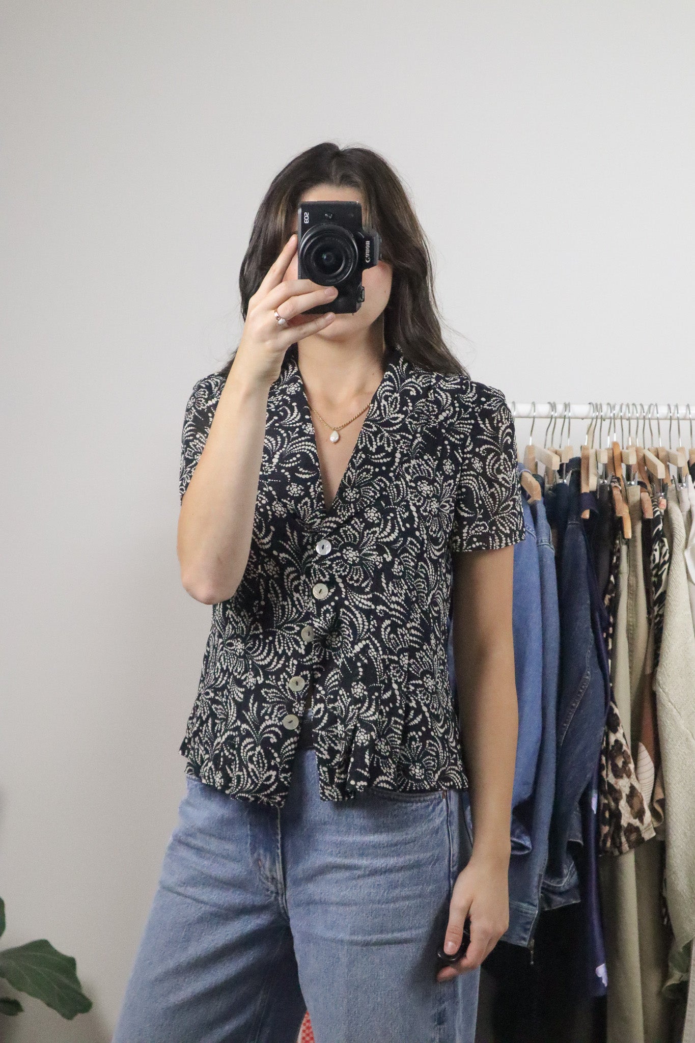Vintage x Patterned Button Blouse (6)
