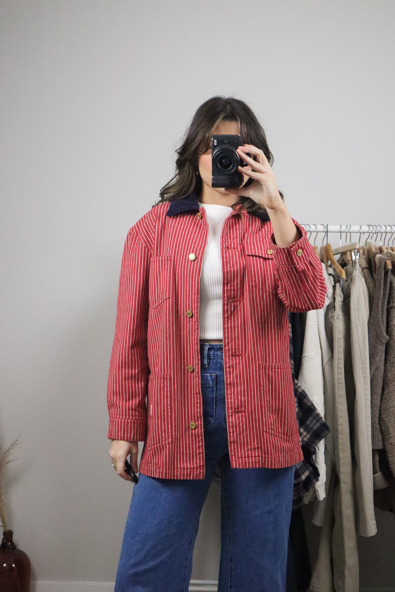Vintage x Ralph Lauren Pinstripe Barn Jacket (S)
