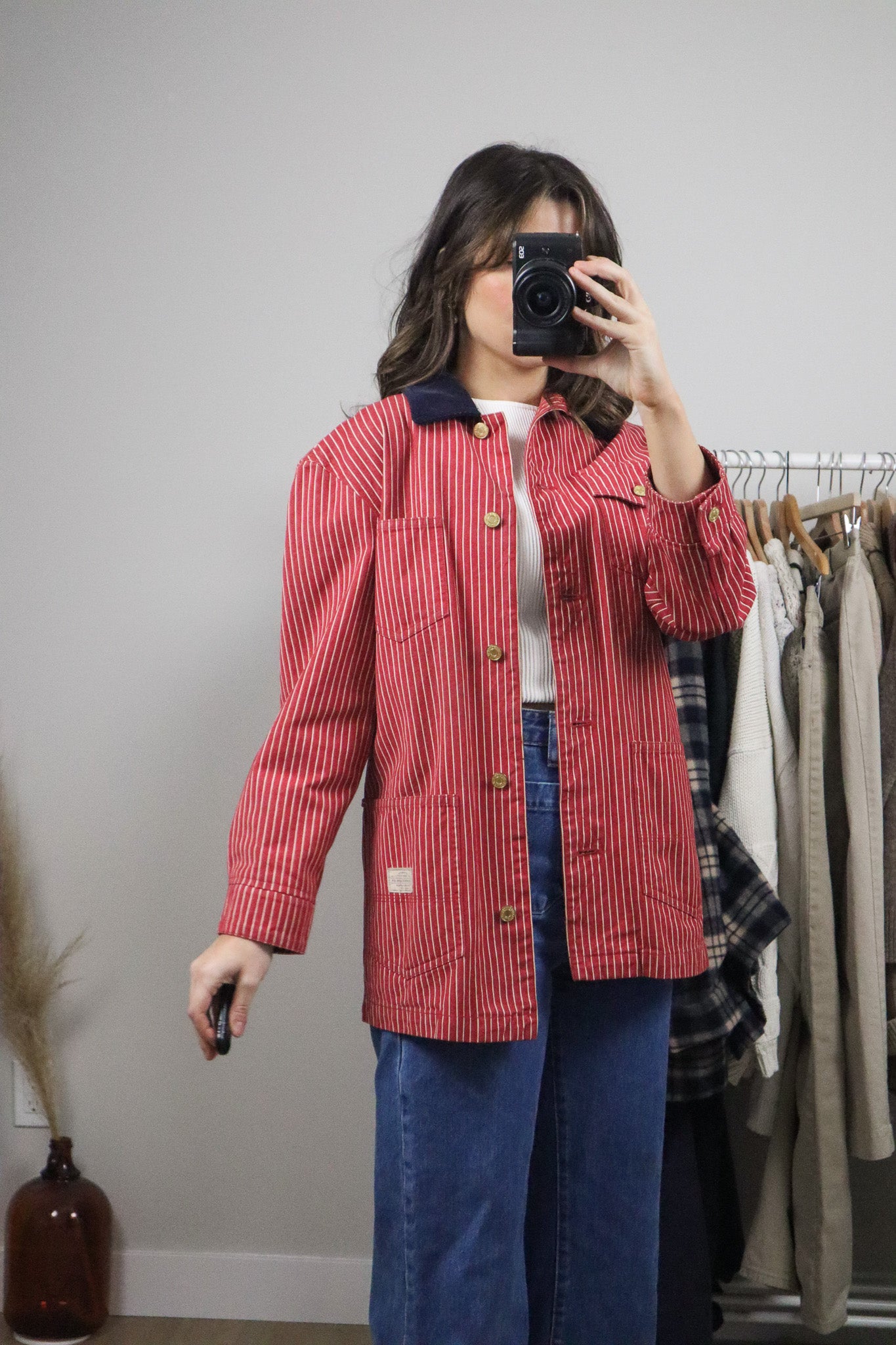 Vintage x Ralph Lauren Pinstripe Barn Jacket (S)