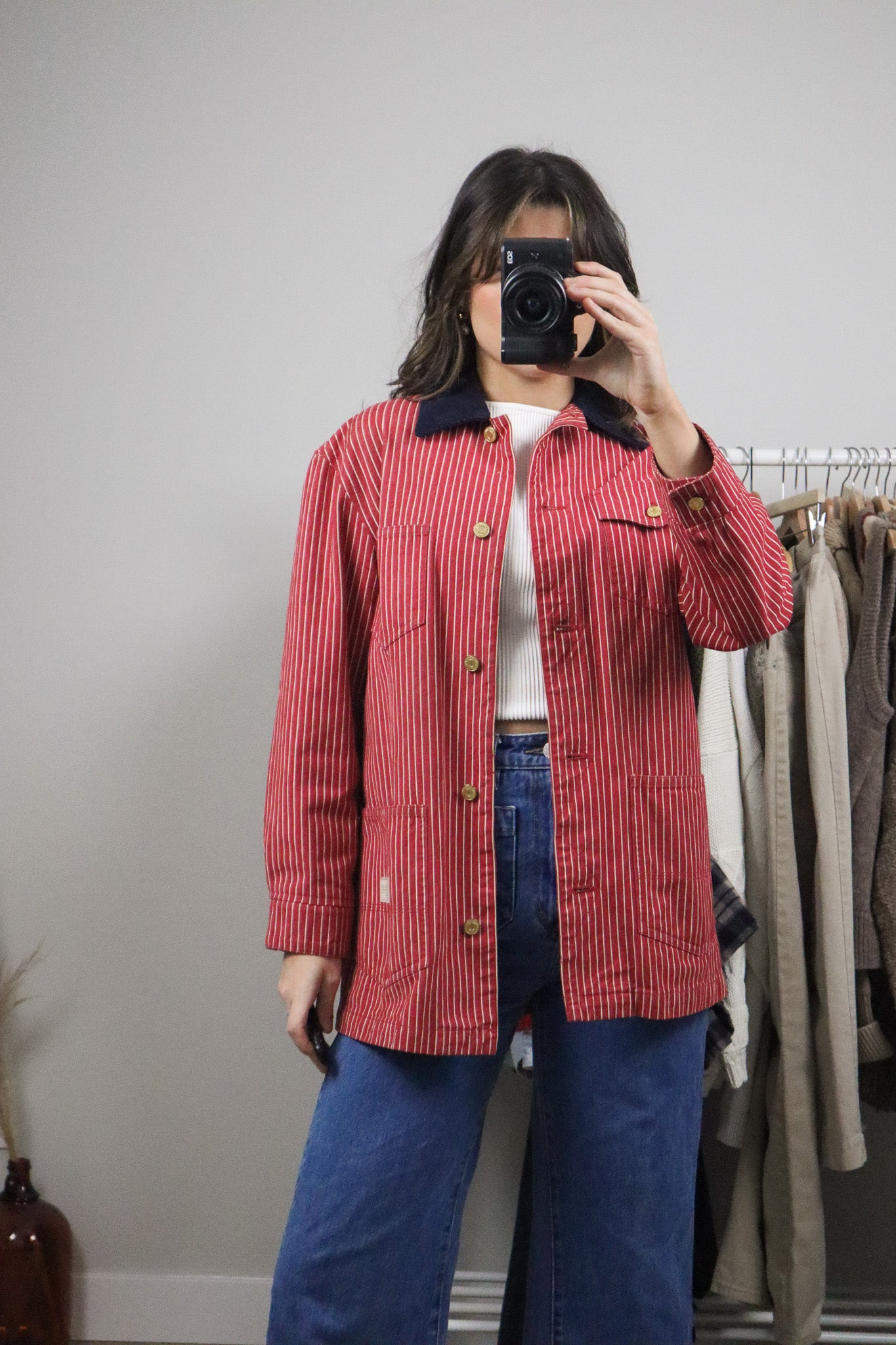 Vintage x Ralph Lauren Pinstripe Barn Jacket (S)